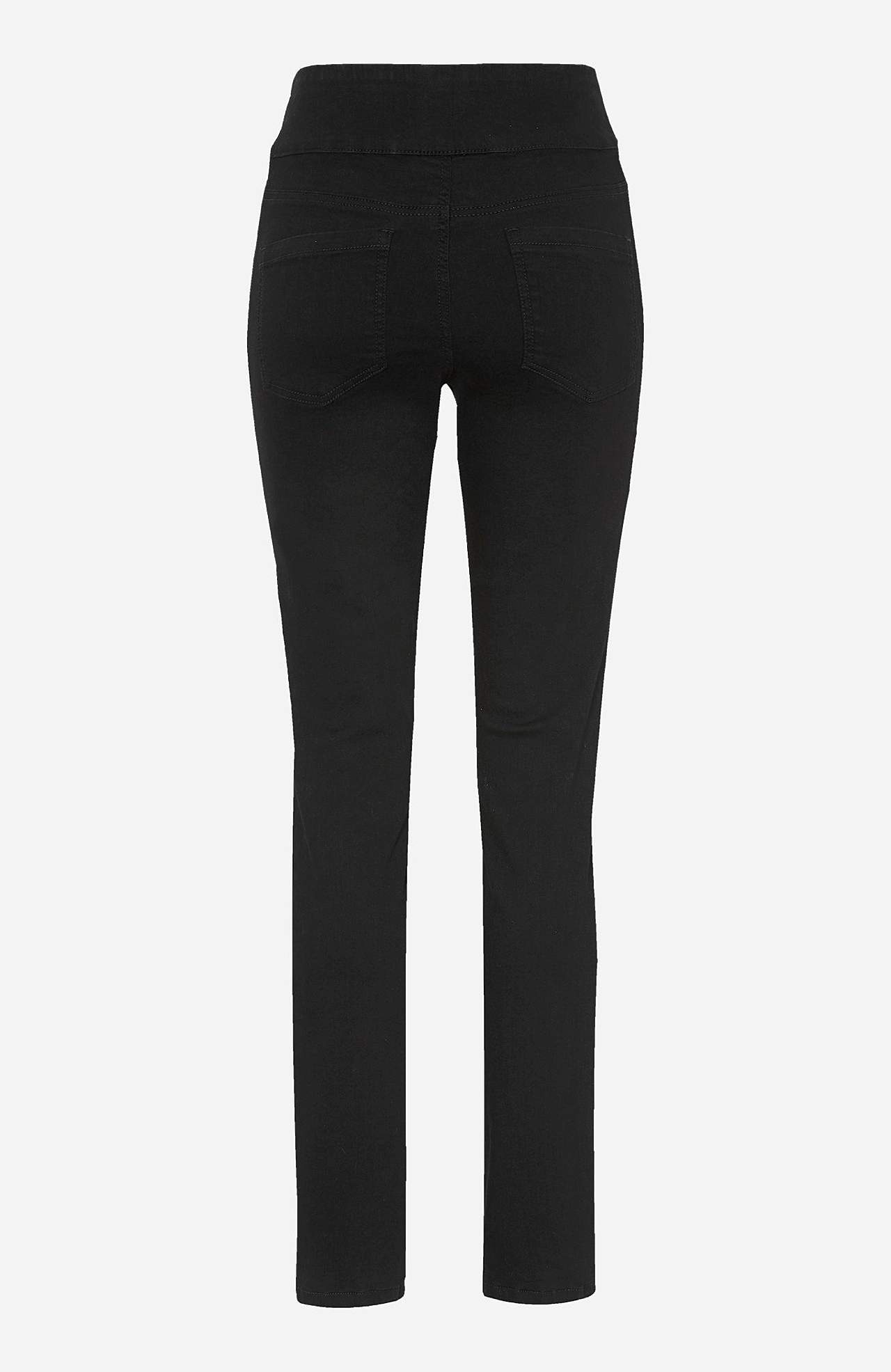 Stretchy jeggings with high elasticized waist