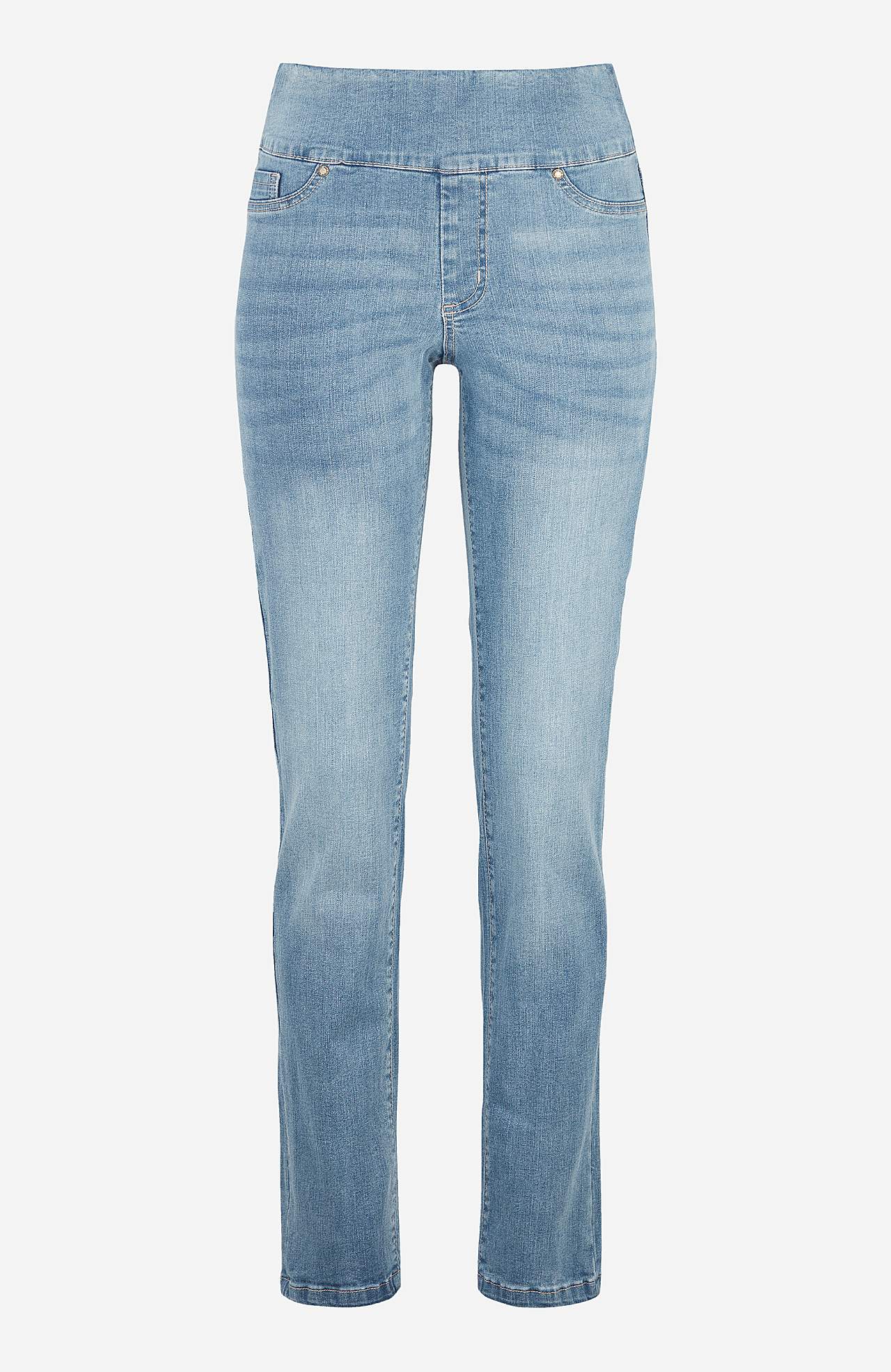 Stretchy jeggings with high elasticized waist