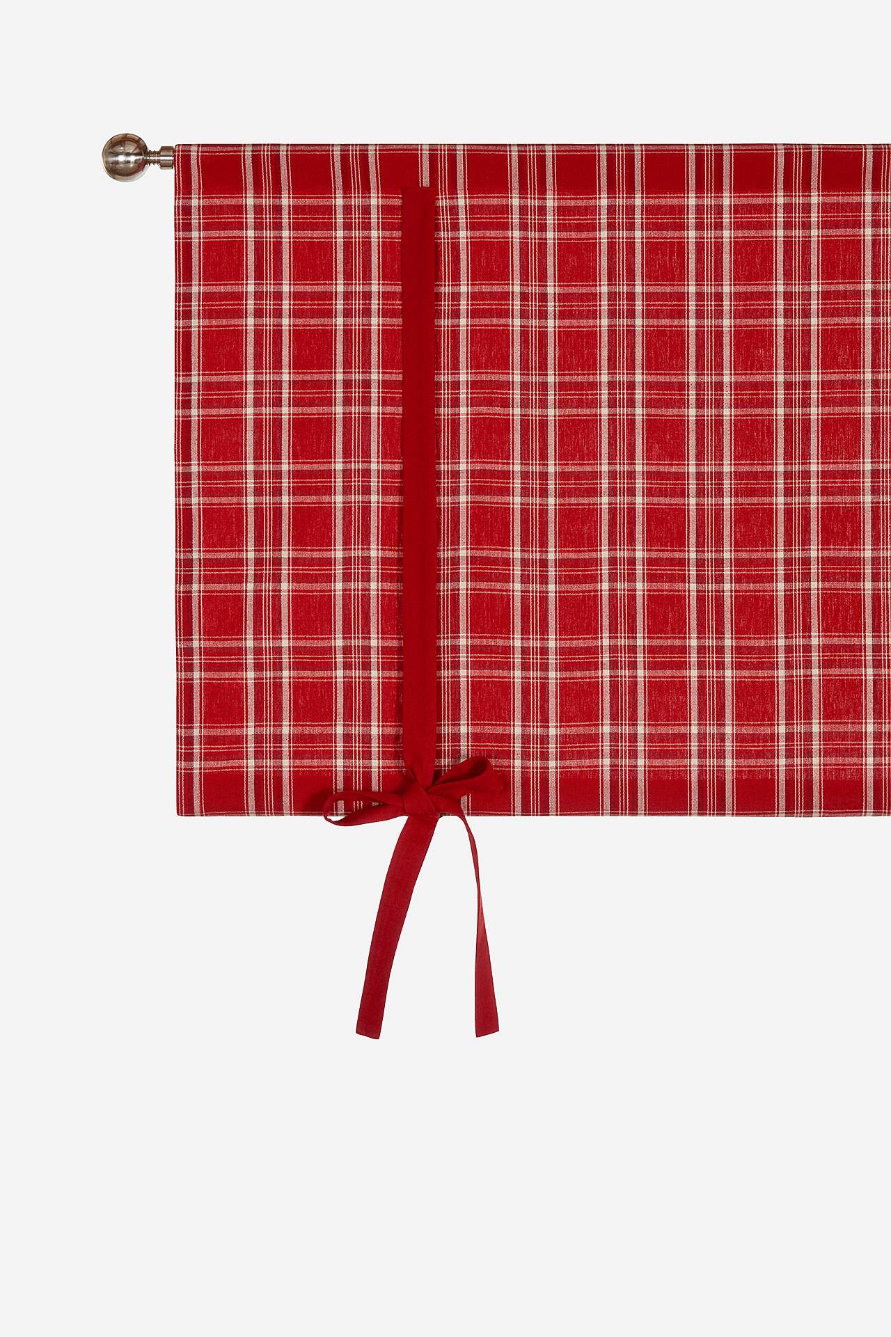 Checked Christmas curtain X-mas check