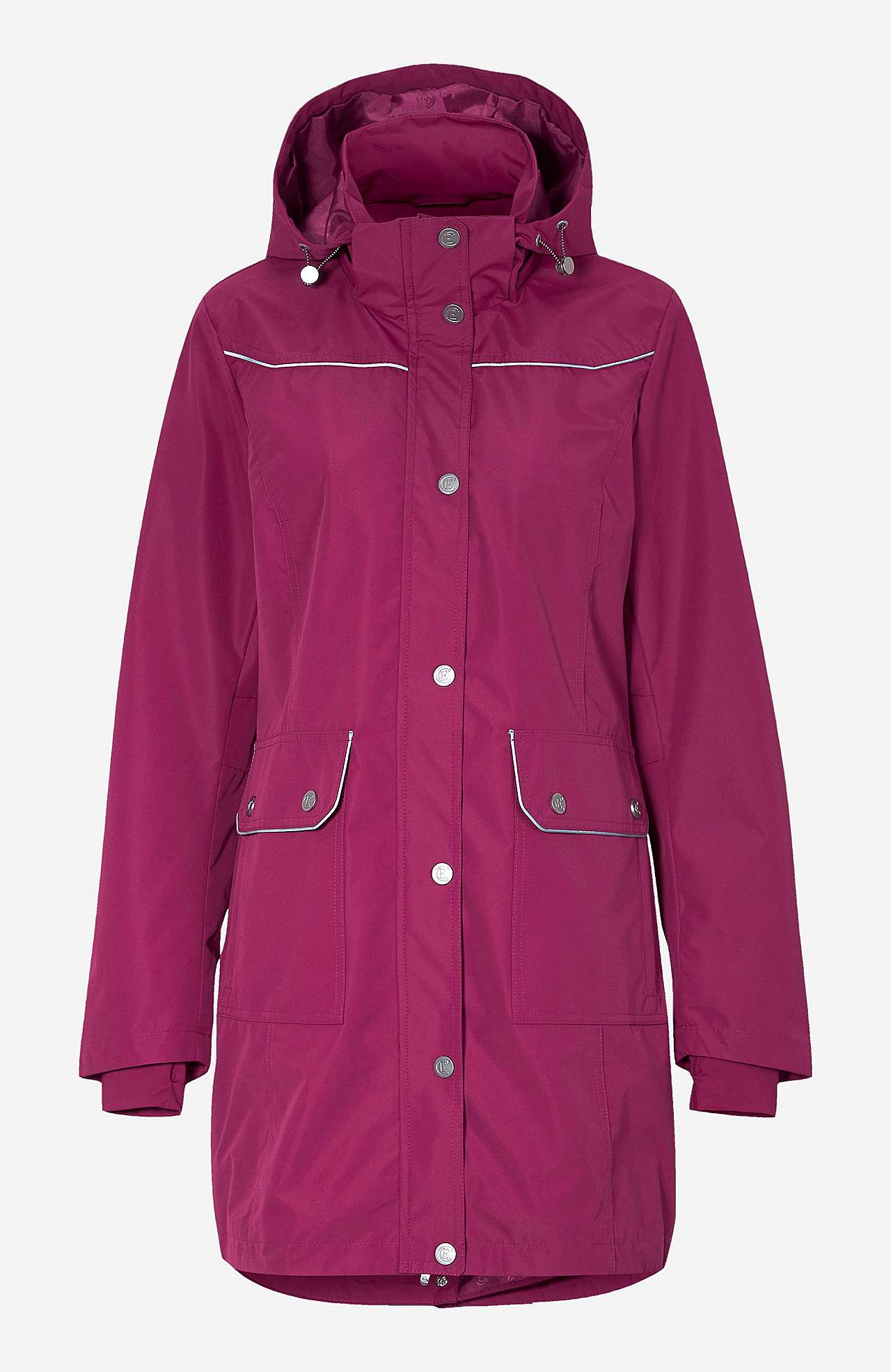 Long jacket with reflective details Benita