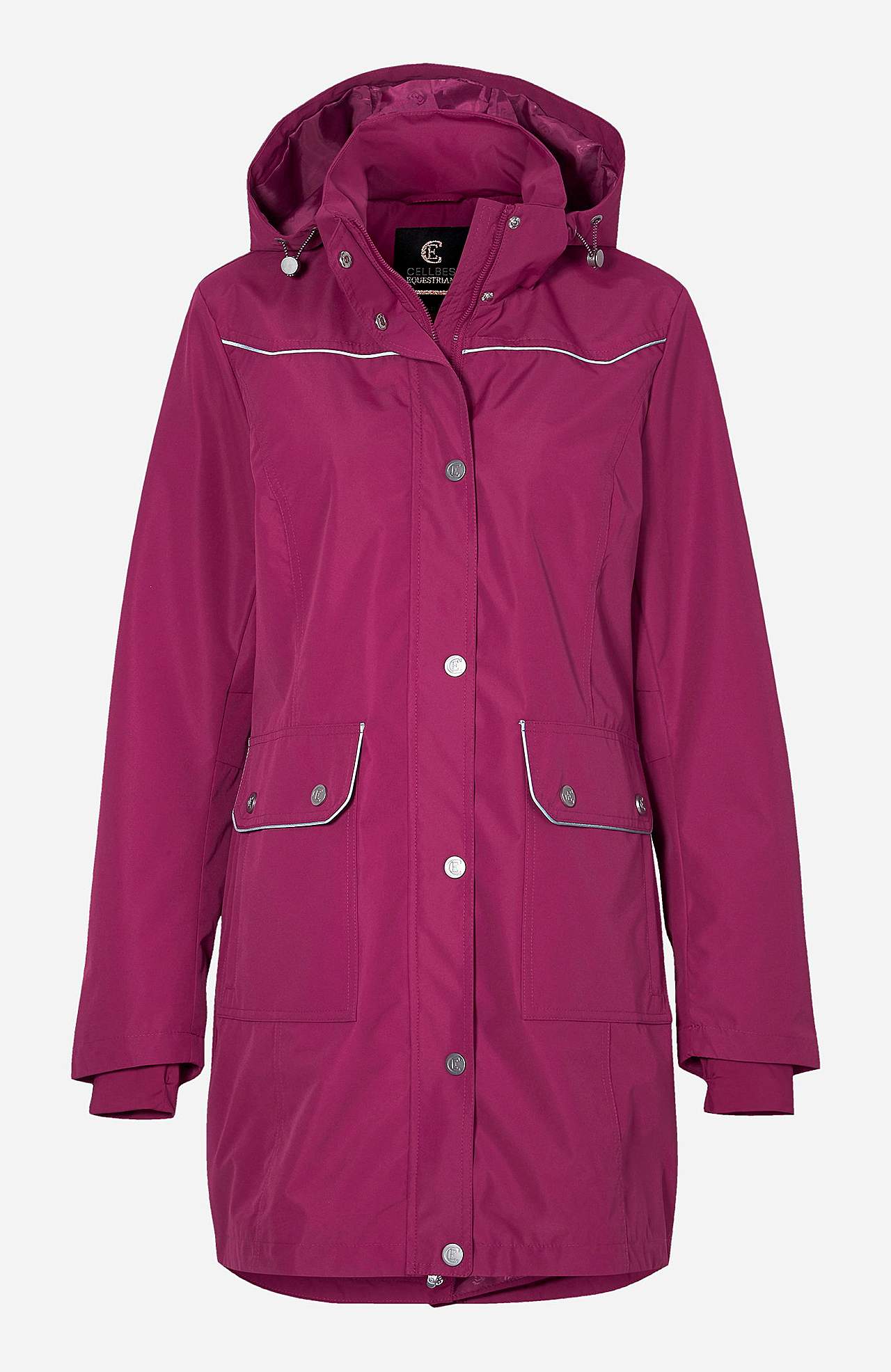 Long jacket with reflective details Benita