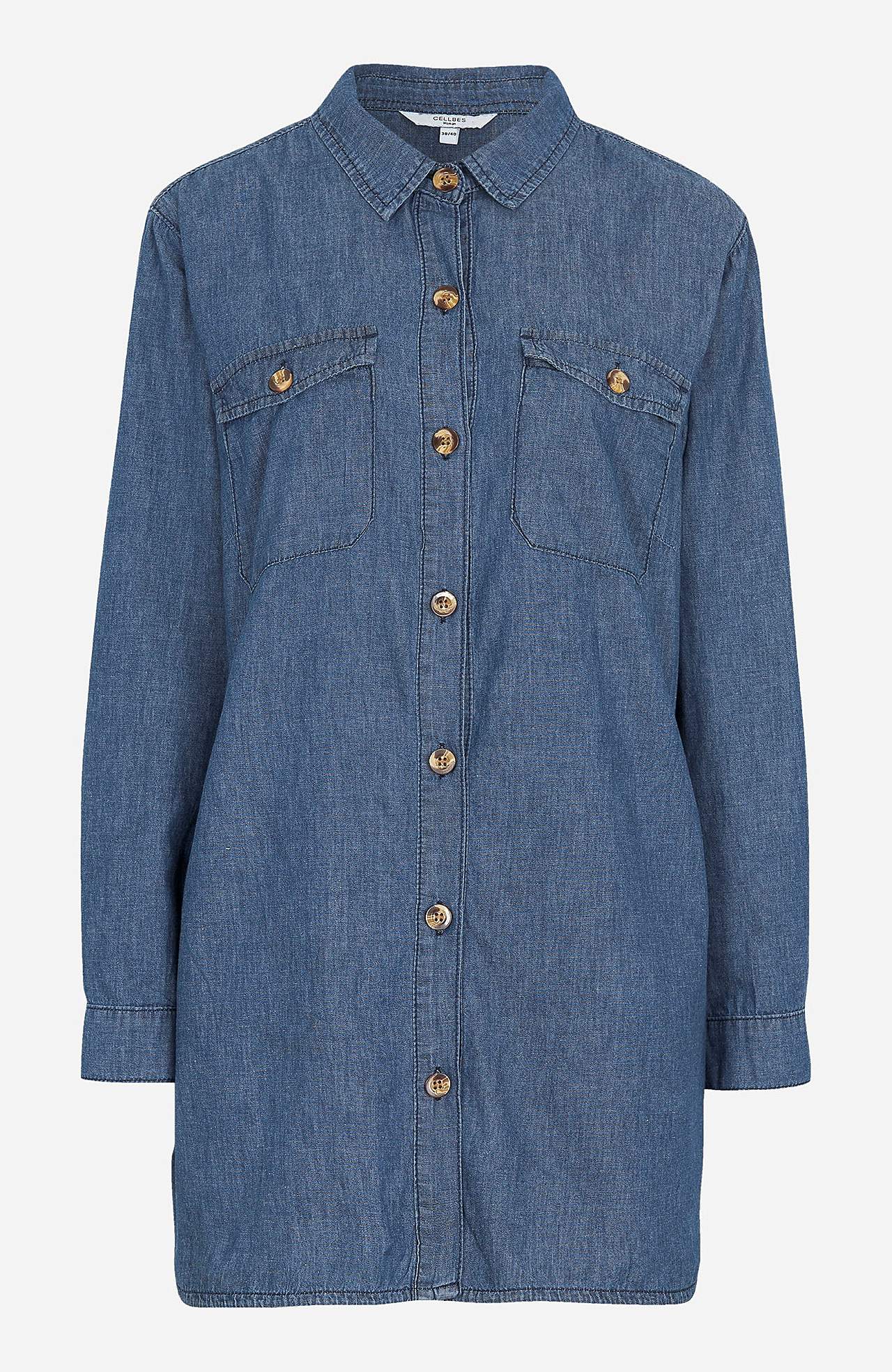 Long denim shirt