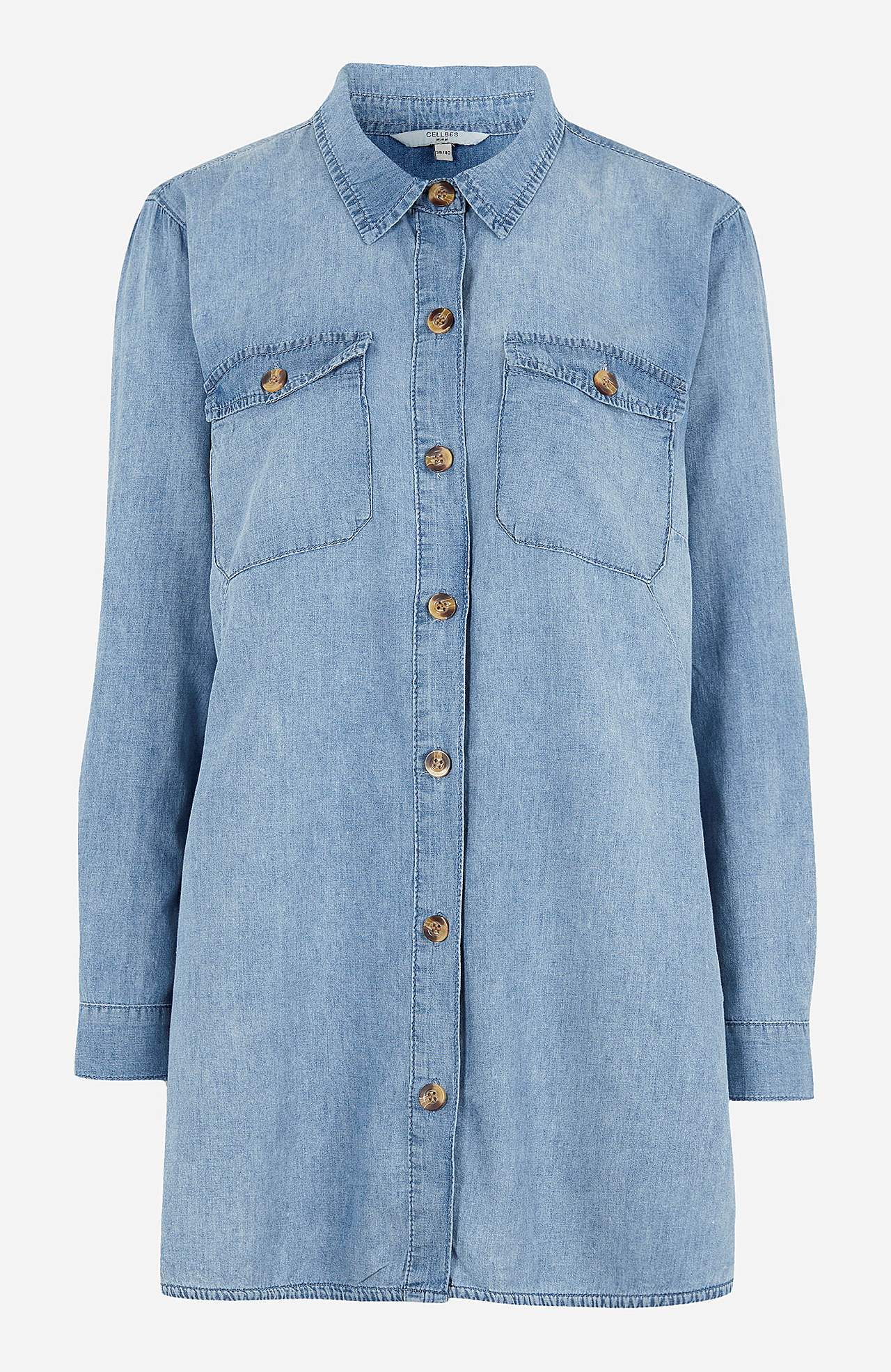 Long denim shirt