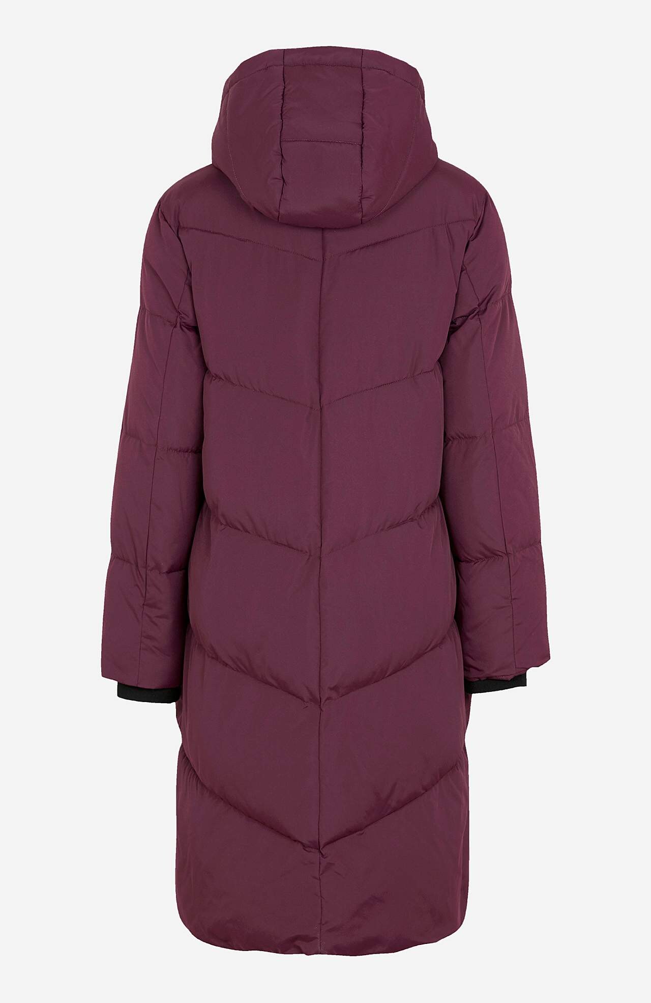 Long coat with fluffy padding