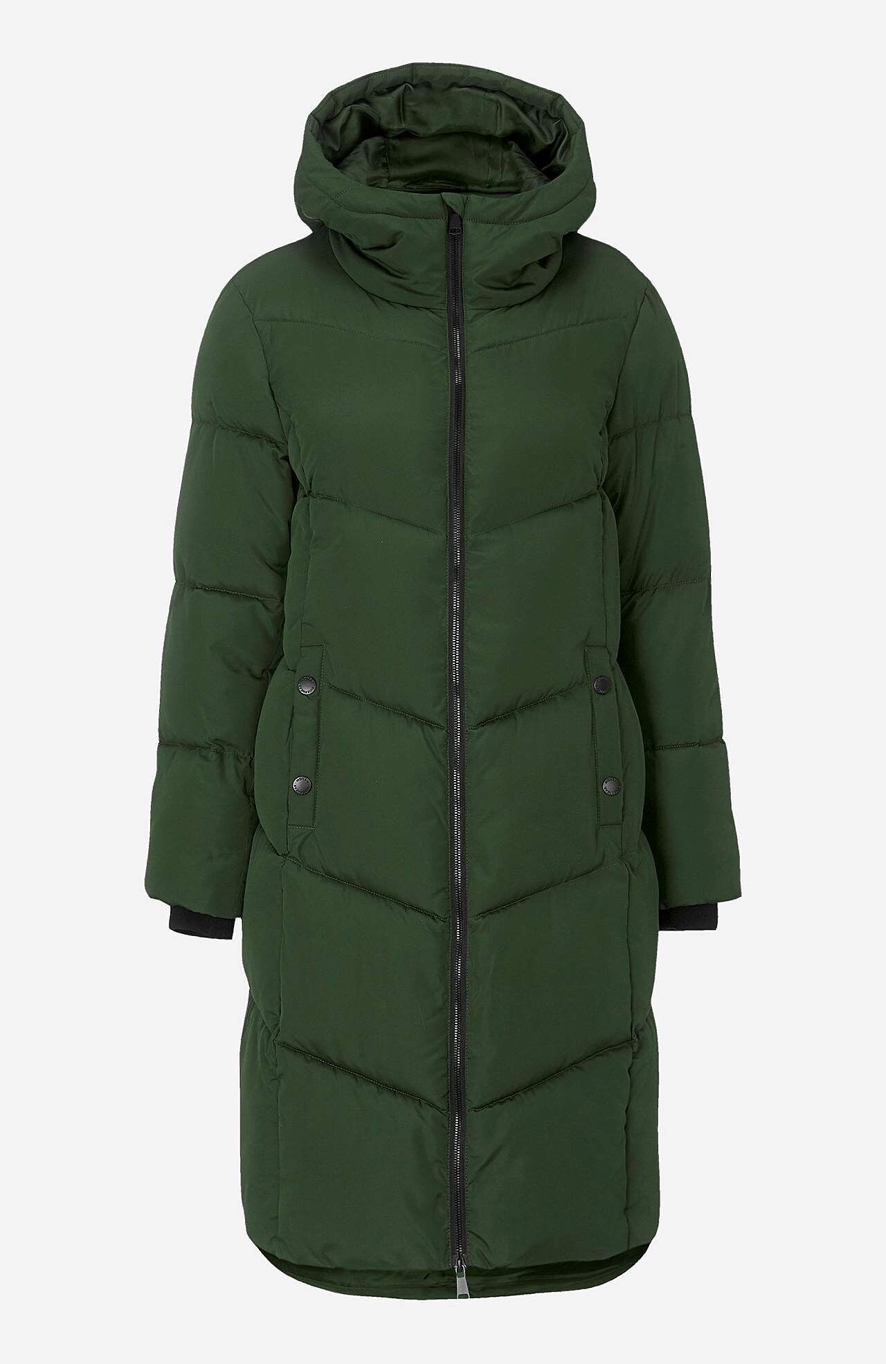 Long coat with fluffy padding