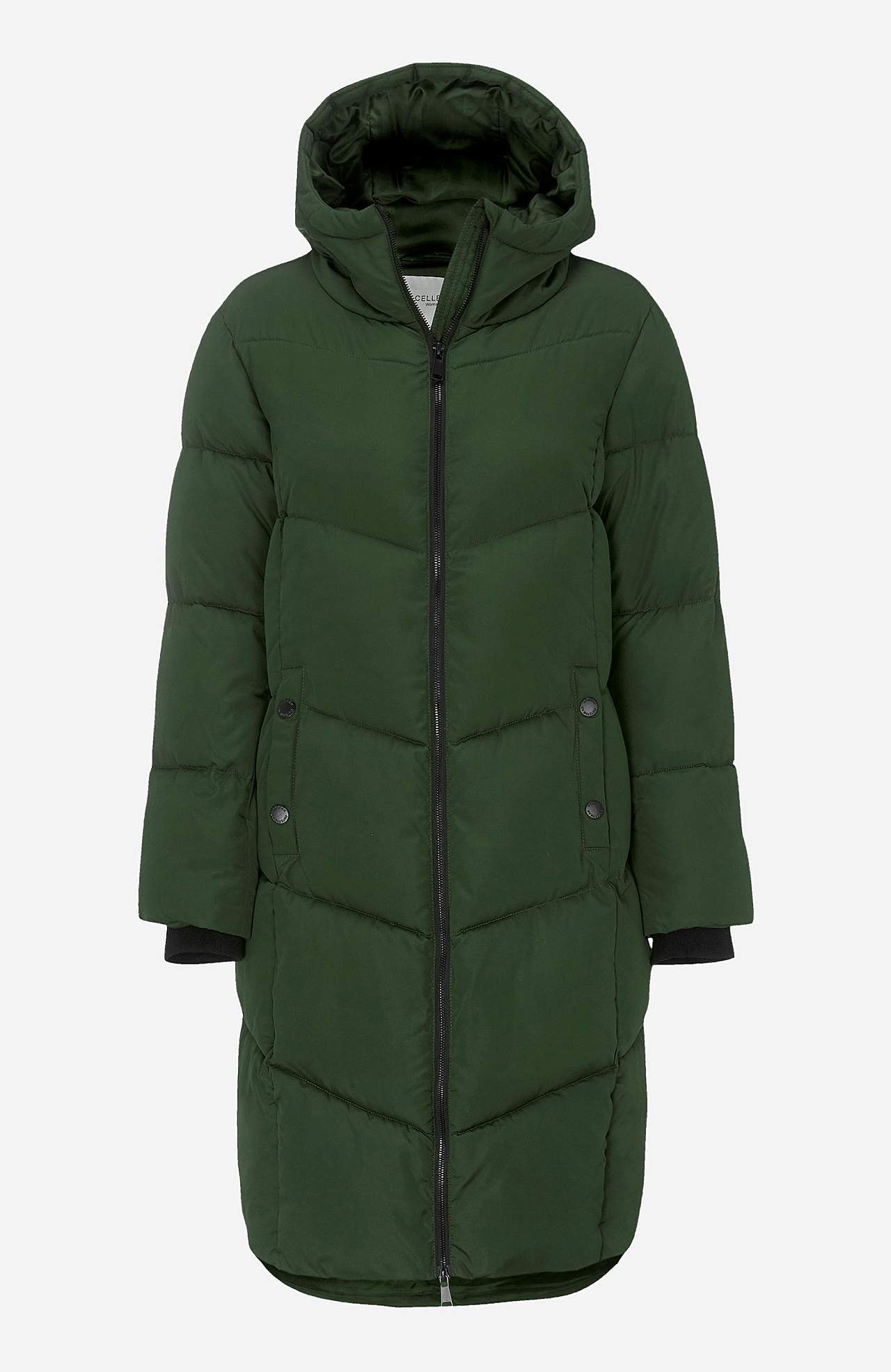Long coat with fluffy padding