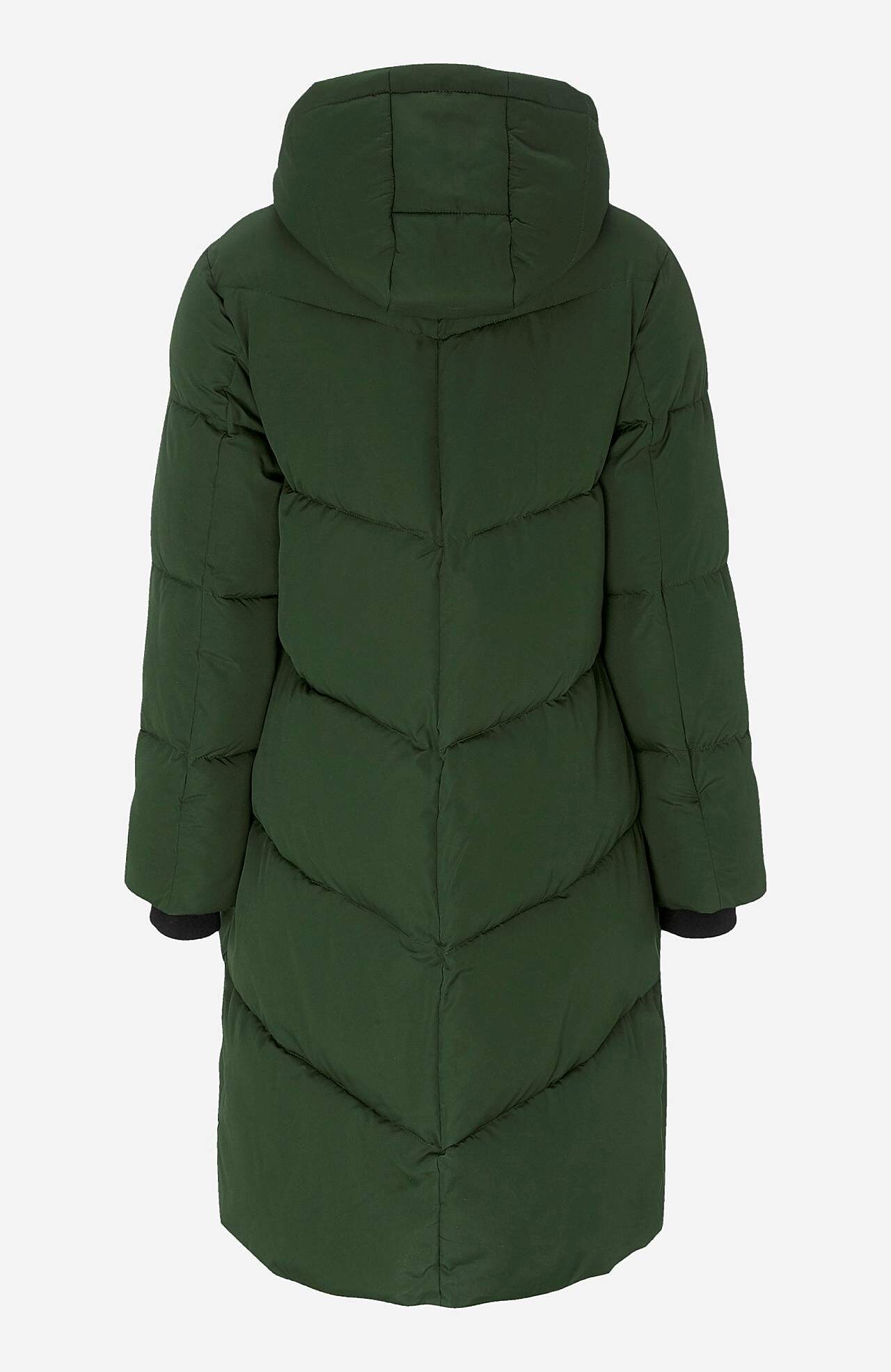 Long coat with fluffy padding