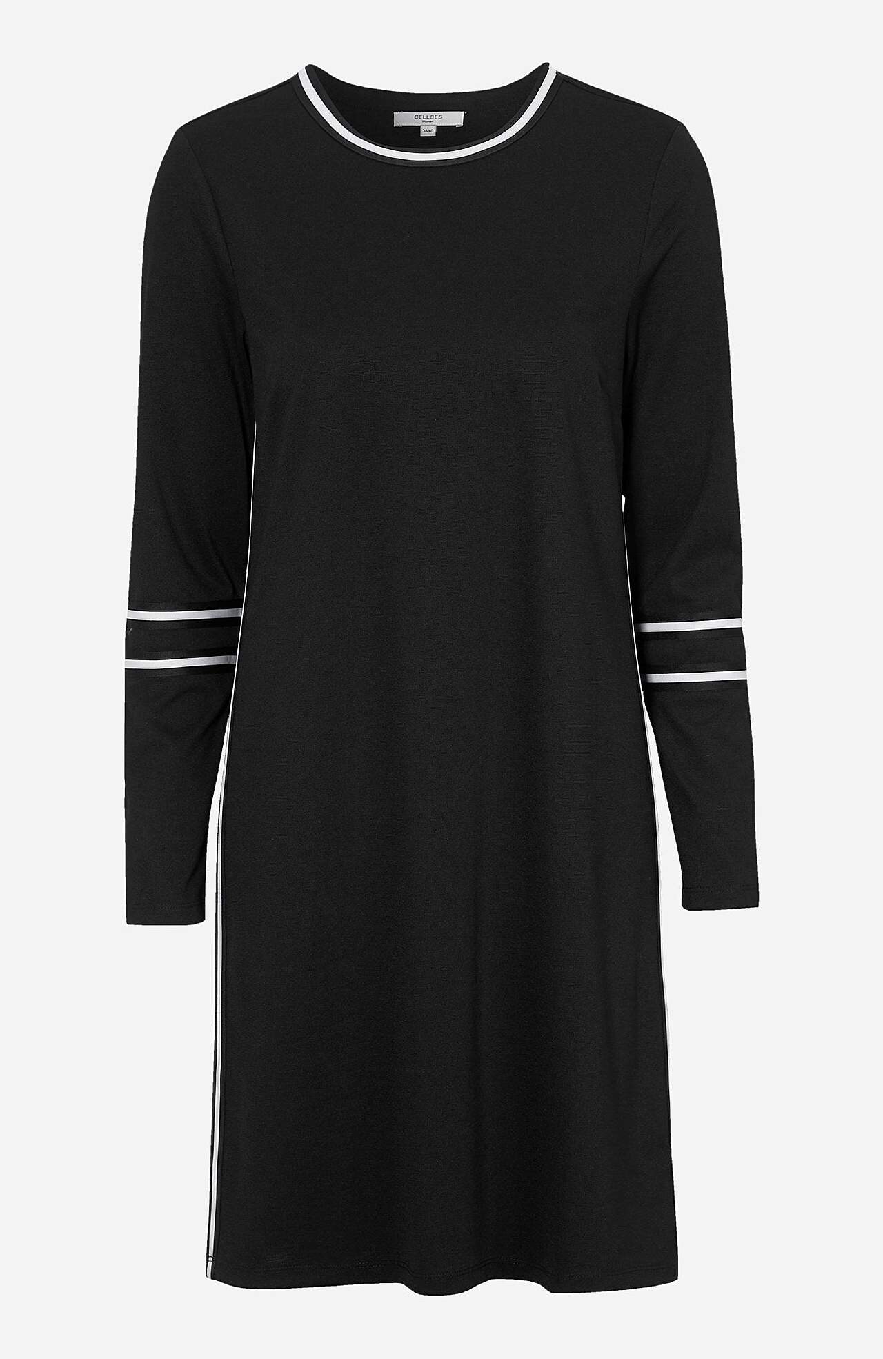 Jersey dress with contrast-coloured details