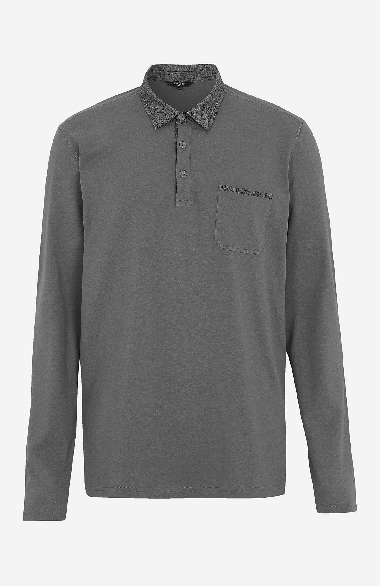 Comfortable long-sleeved jumper with collar