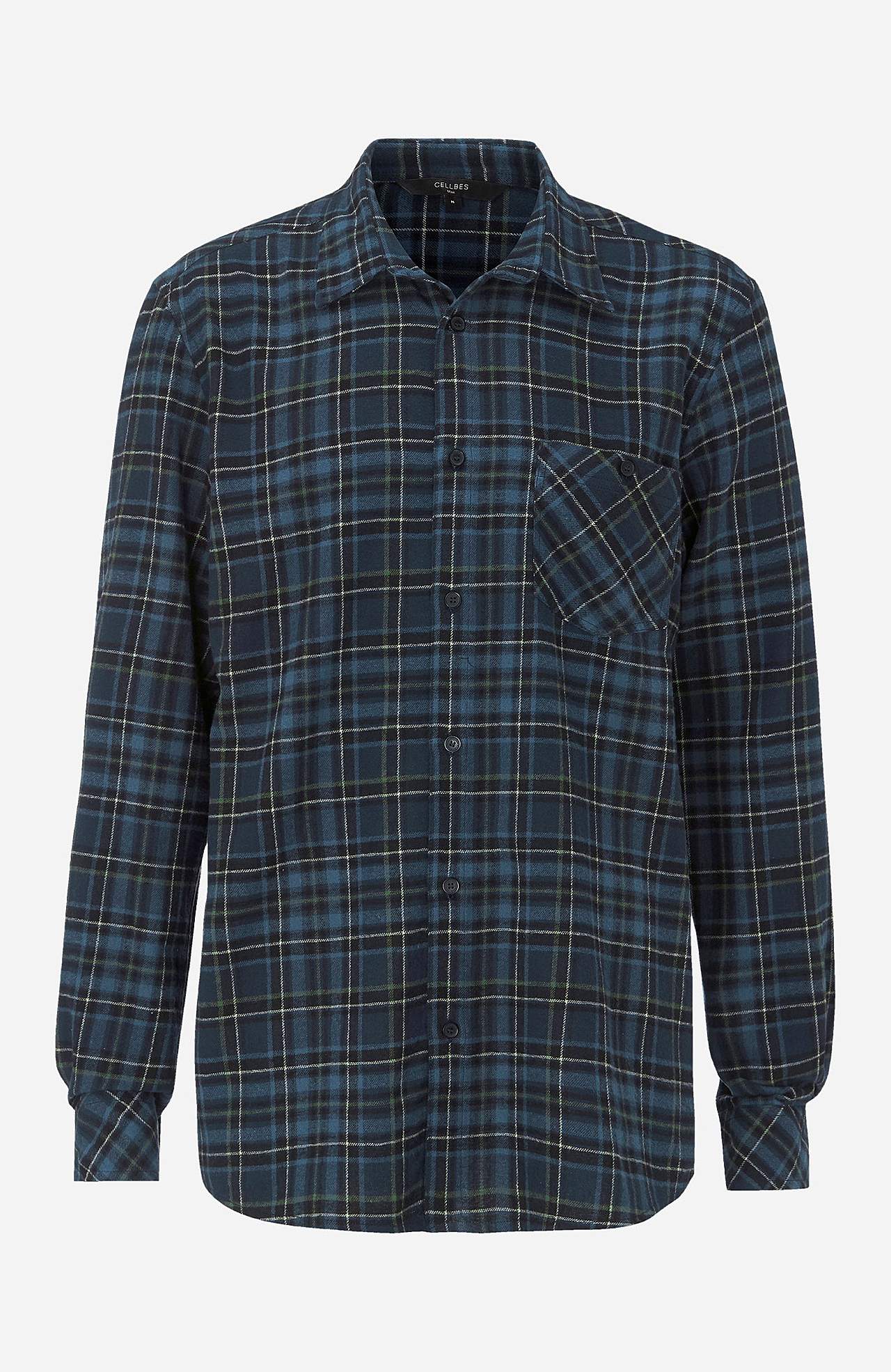 Checked flannel shirt with straight fit