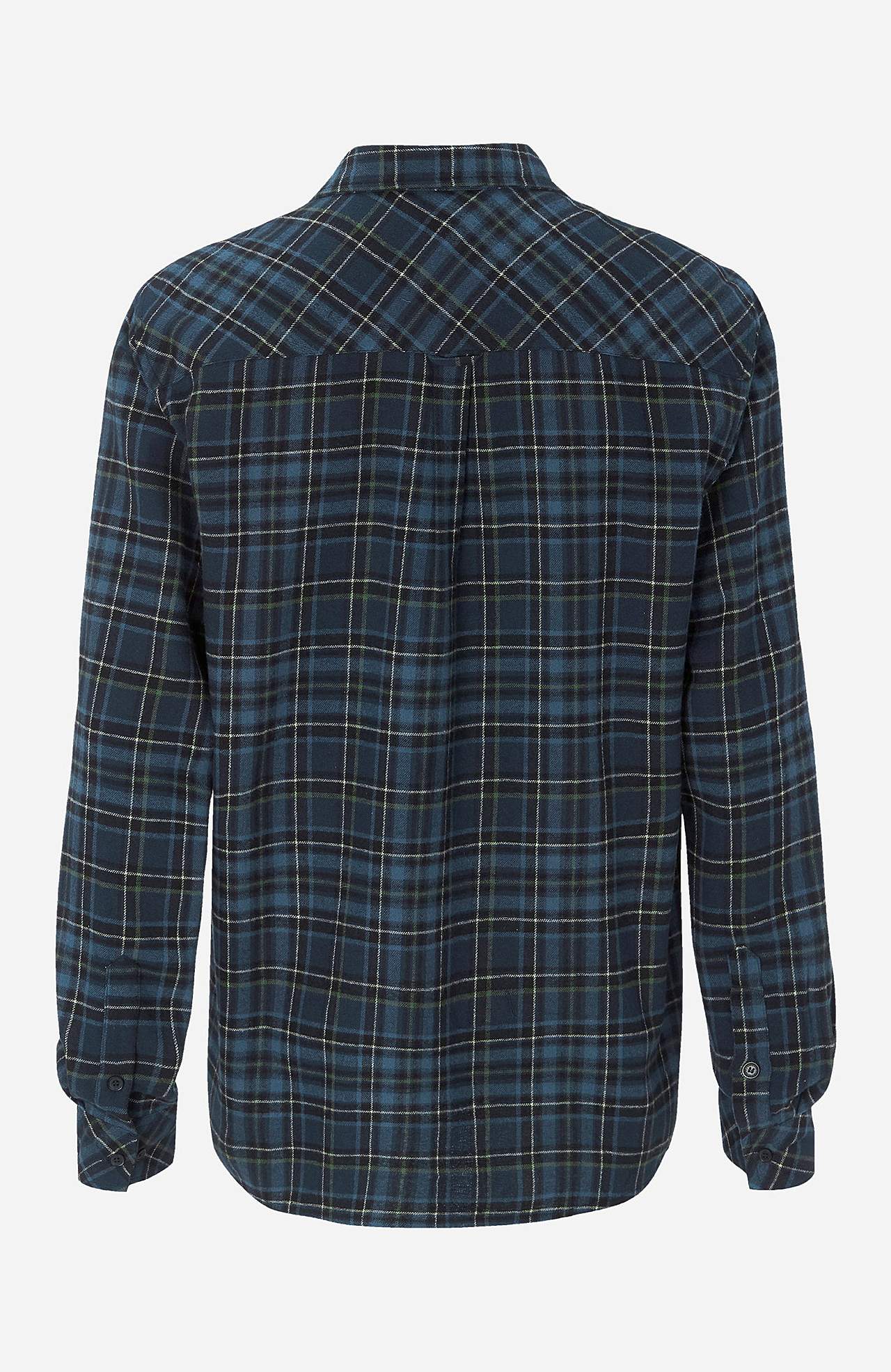 Checked flannel shirt with straight fit