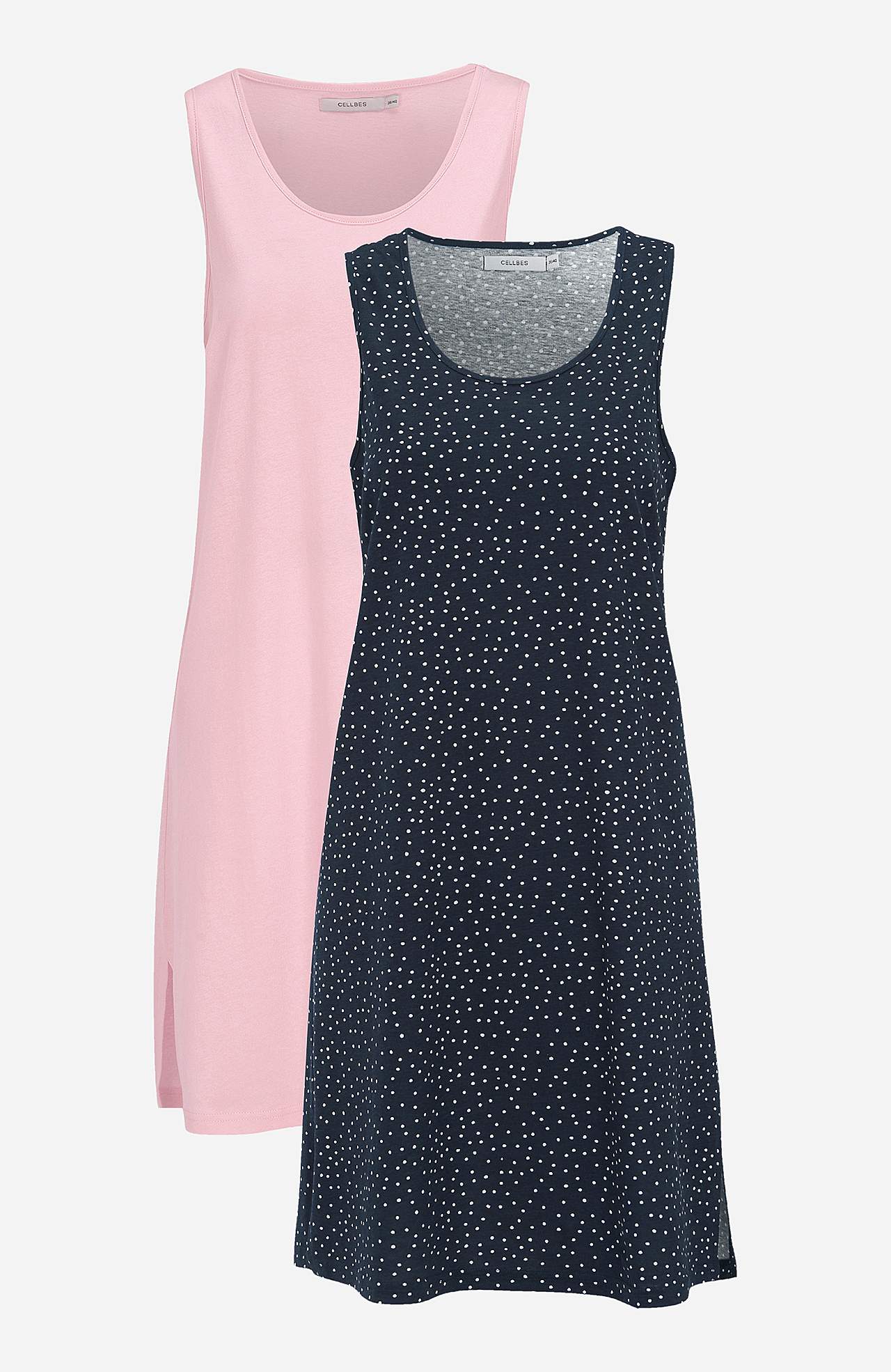 Sleeveless nightdress Svea 2-pack