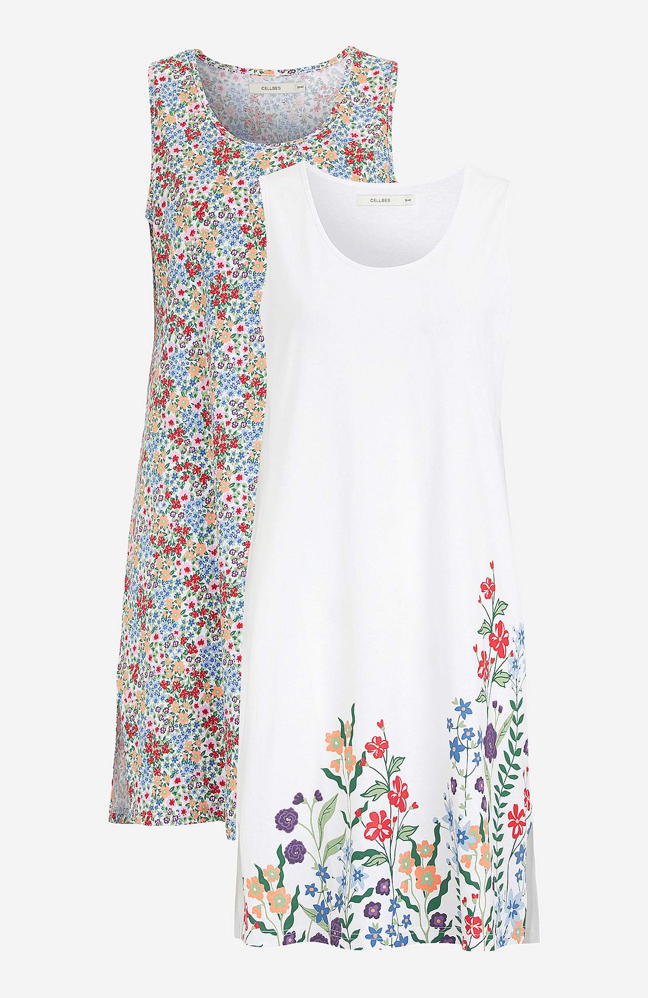 Sleeveless nightdress Svea 2-pack