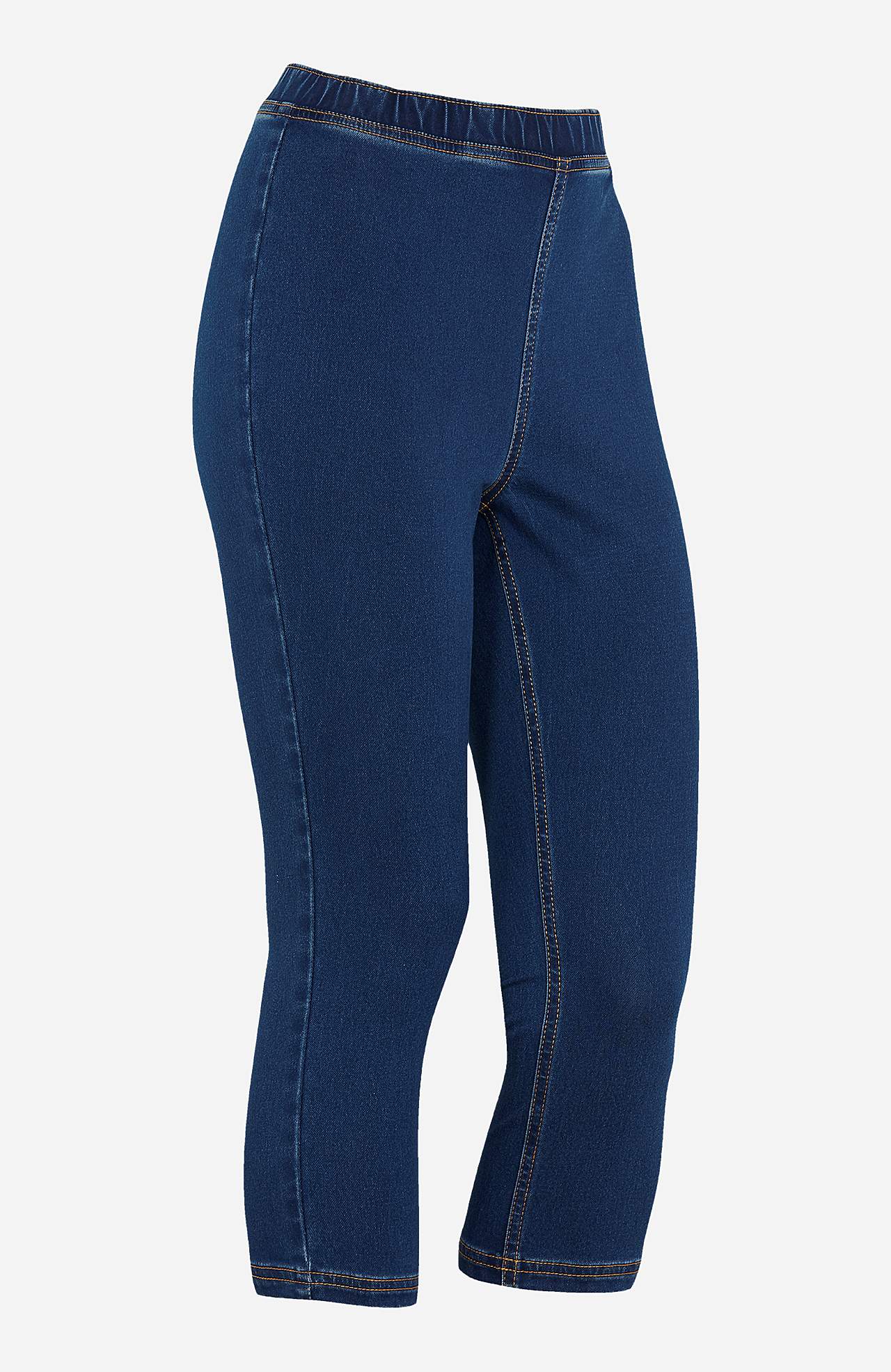 Capri leggings i denim billede