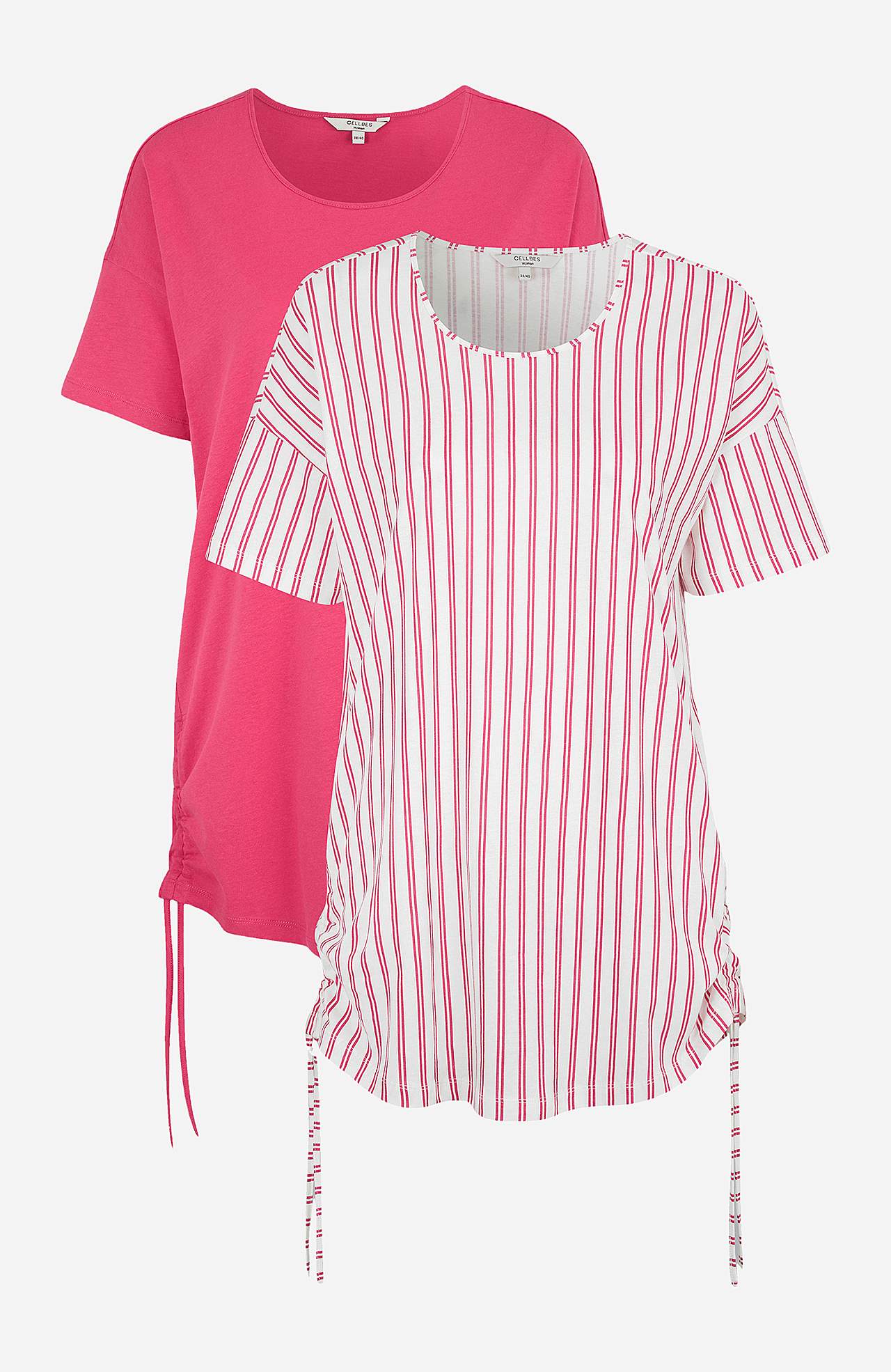 Long top with drawstring at the sides Vilde 2-pack