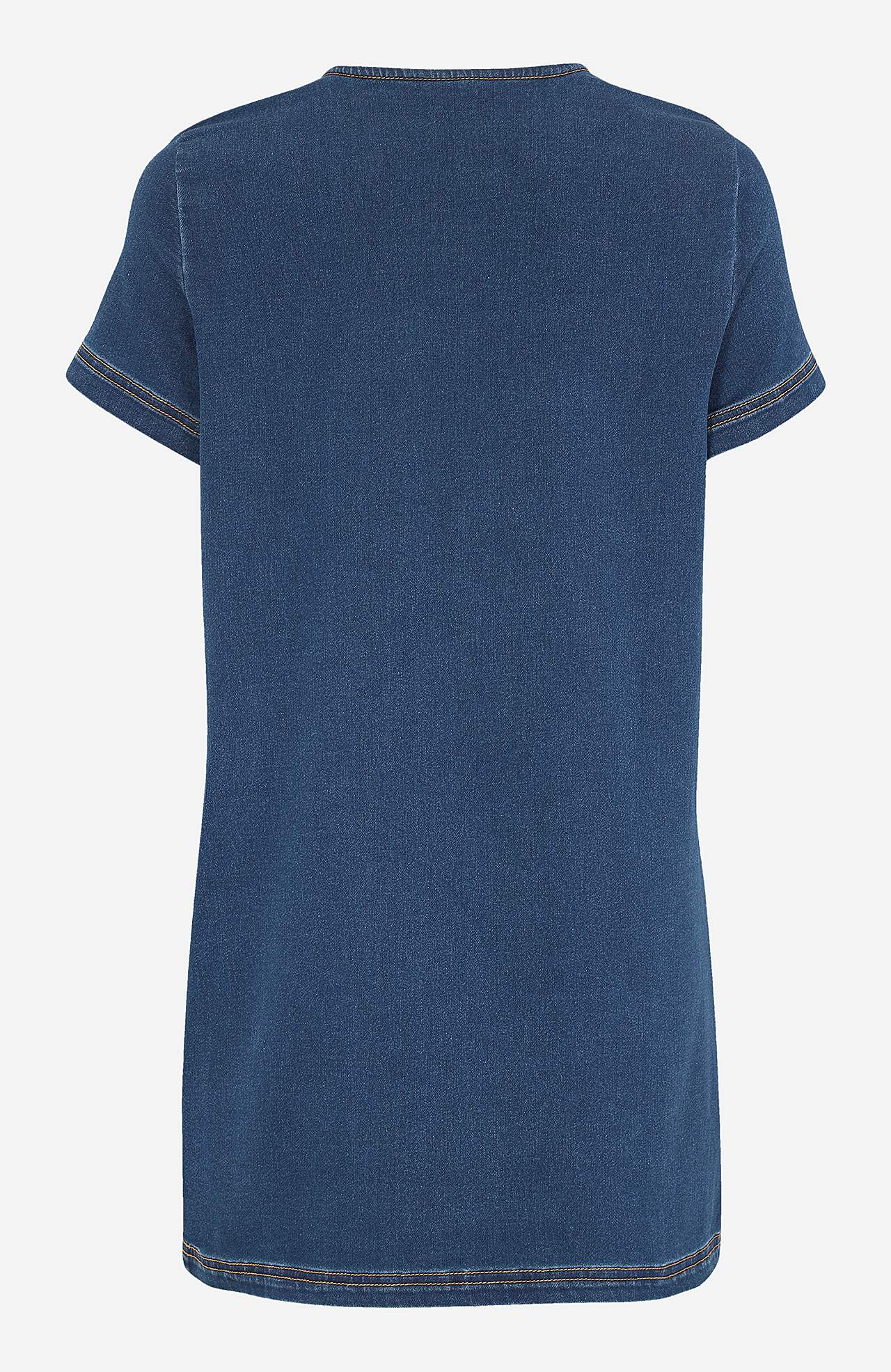 Short-sleeved denim tunic