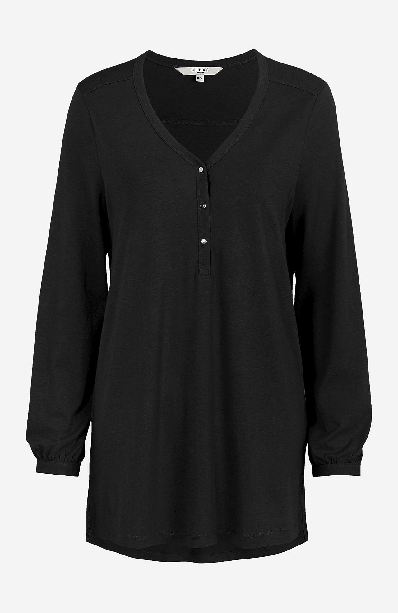 Jersey tuniq with v-neck cut
