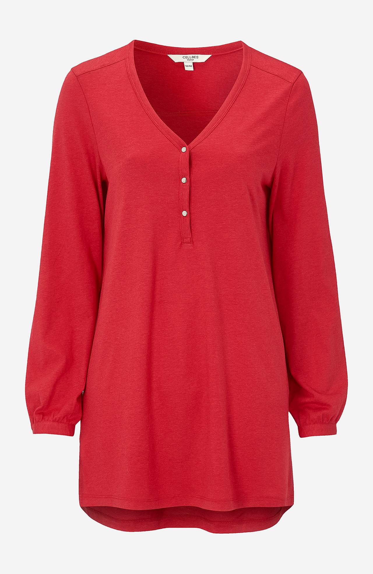 Jersey tuniq with v-neck cut