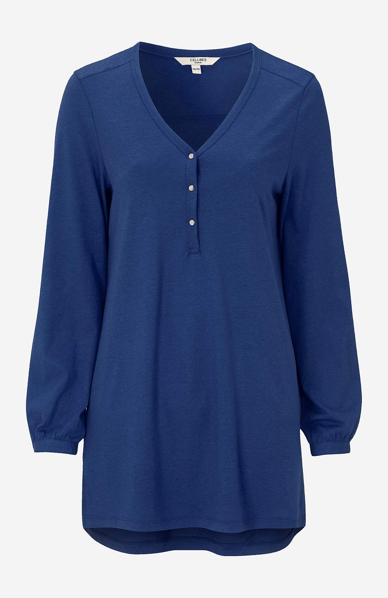 Jersey tuniq with v-neck cut