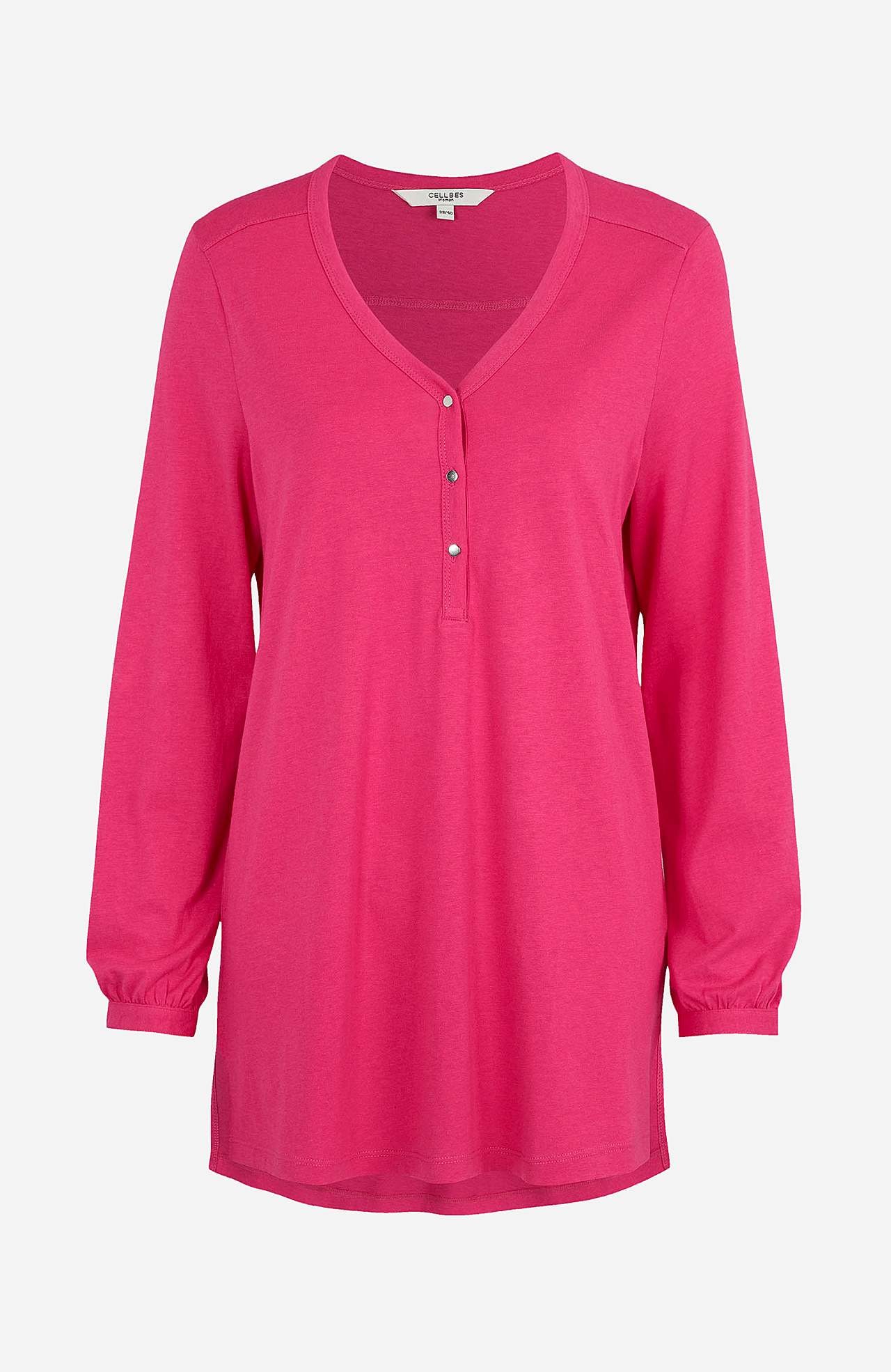 Jersey tuniq with v-neck cut