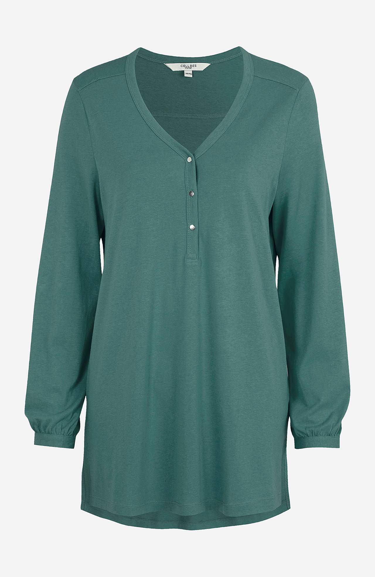 Jersey tuniq with v-neck cut
