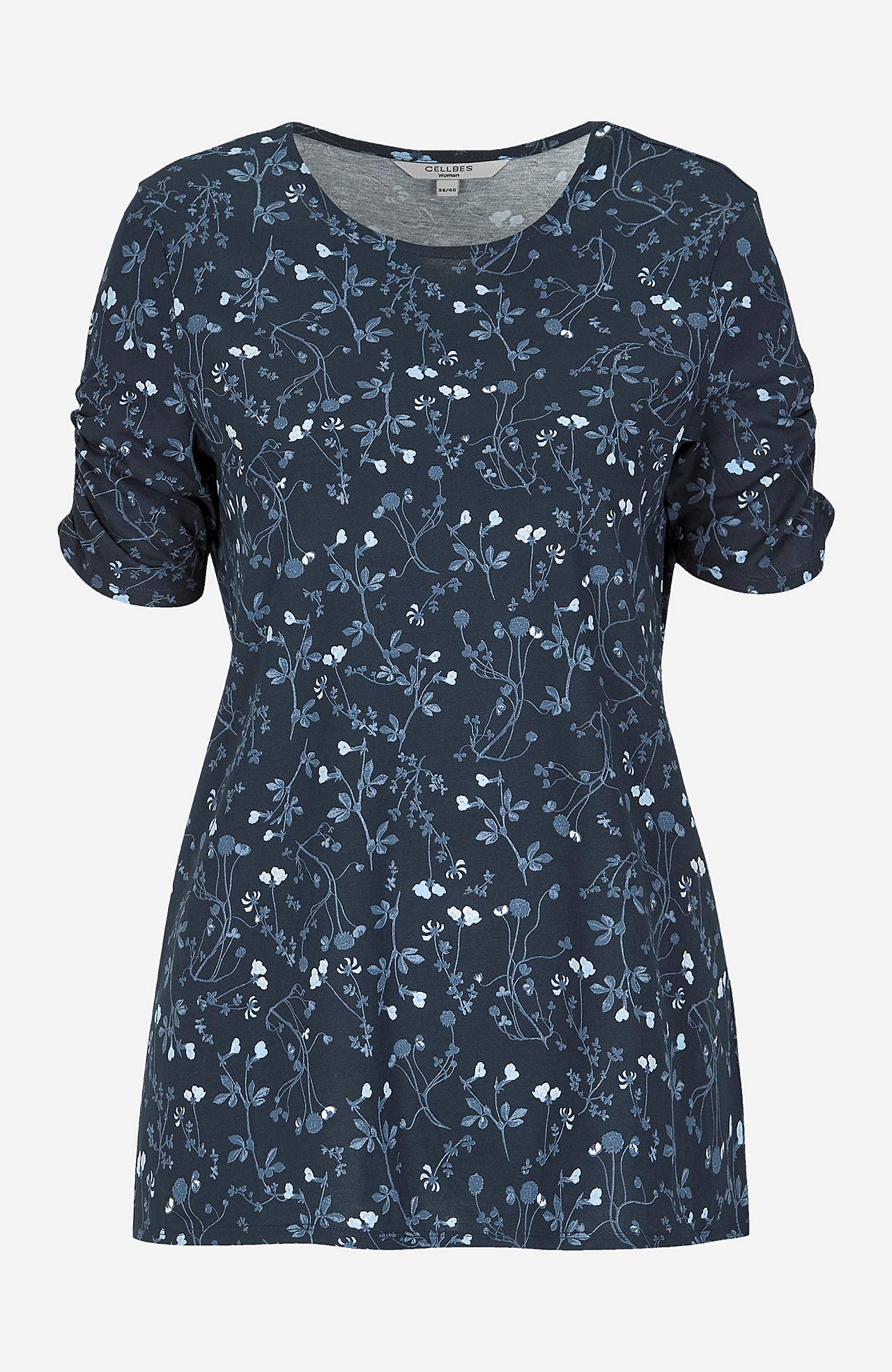 Jersey top with gathered sleeves Amelia 2-pack