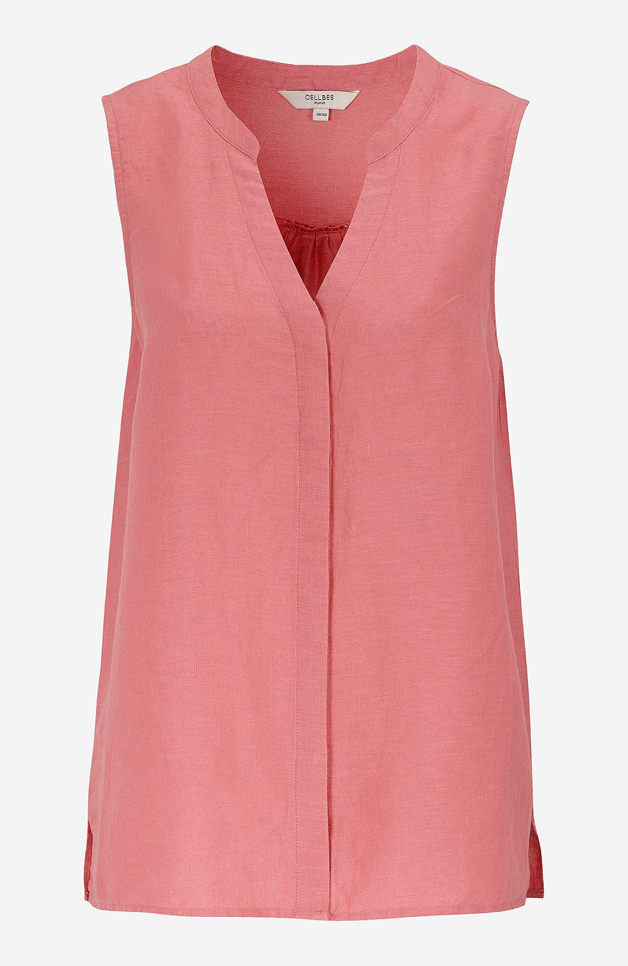 Linen Premium blouse with sleeveless design