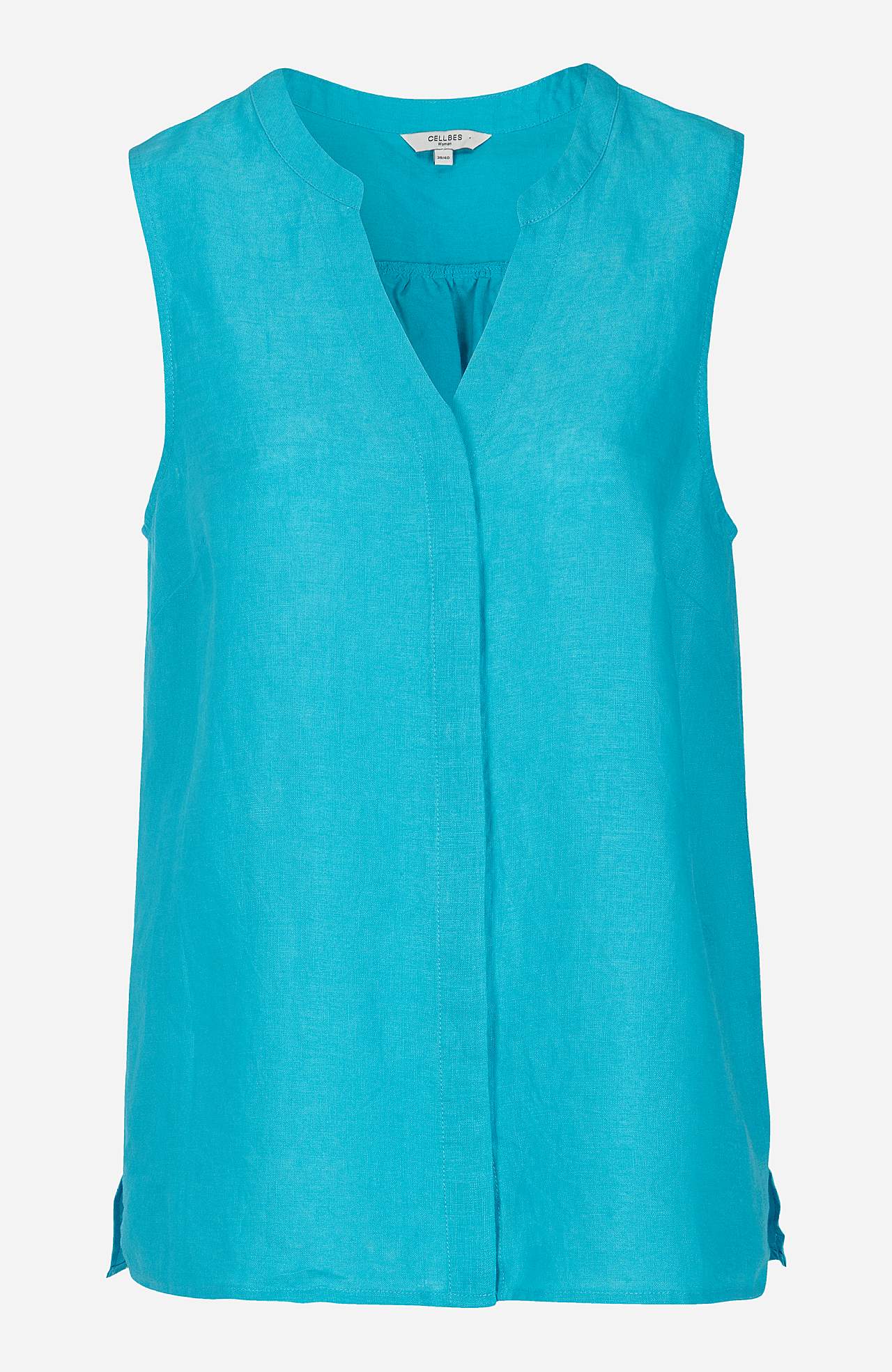 Linen Premium blouse with sleeveless design