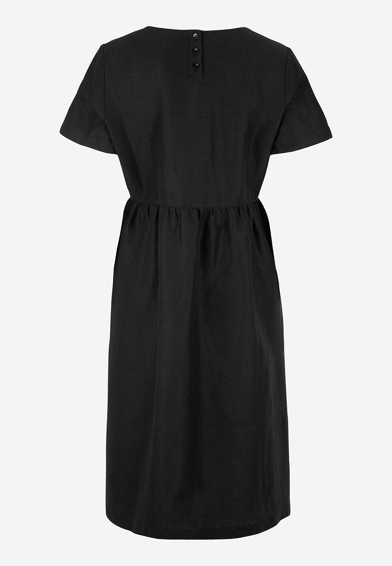 Linen Premium dress with short sleeve