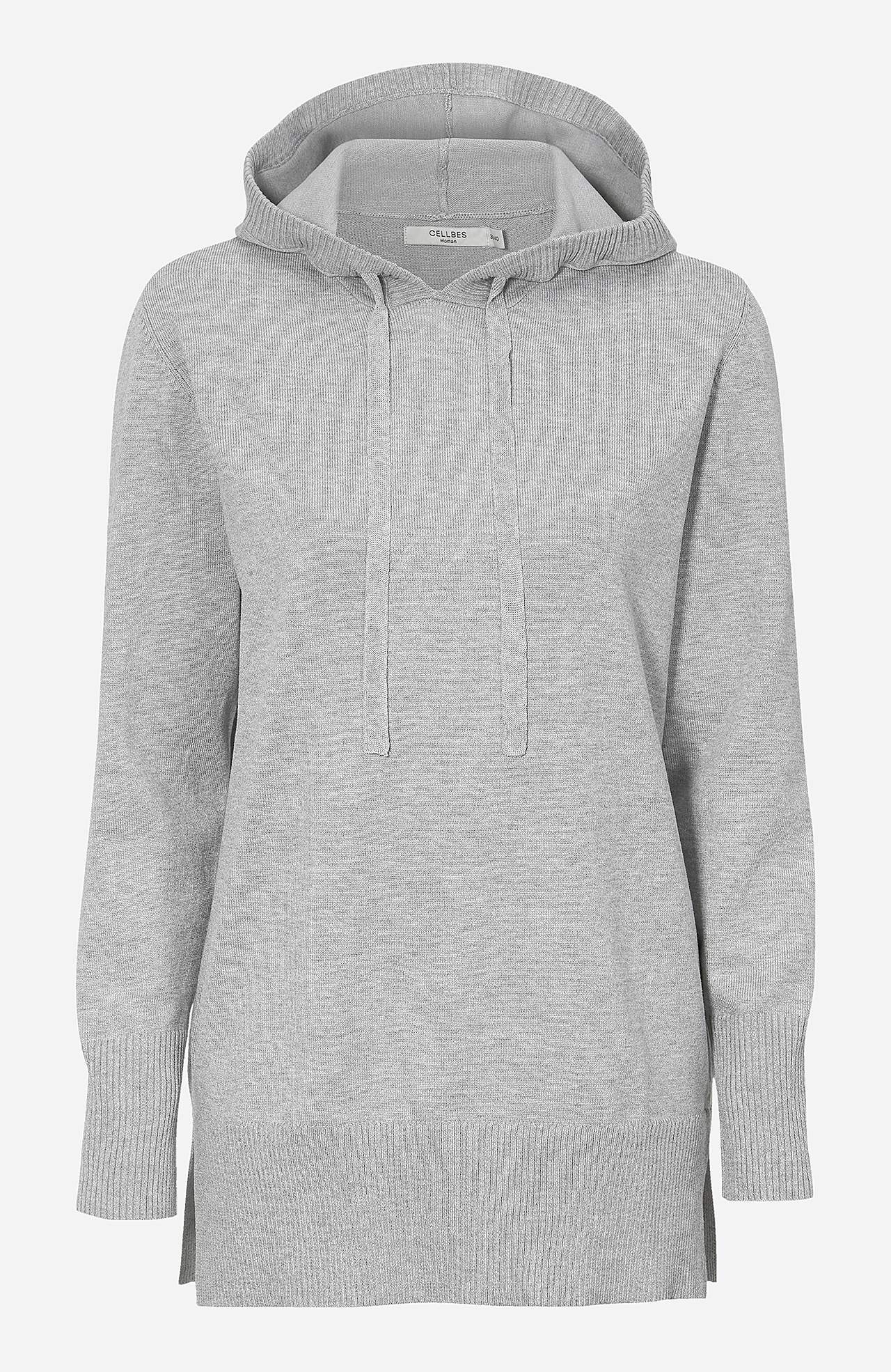 Fine-knitted, long hoodie Malva