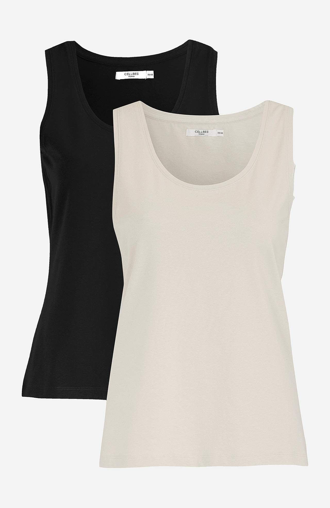 Chemise in soft, organic cotton 2-pack