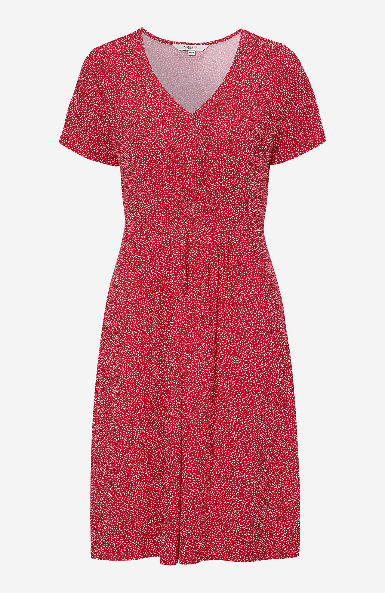 Patterned, short-sleeved jersey dress