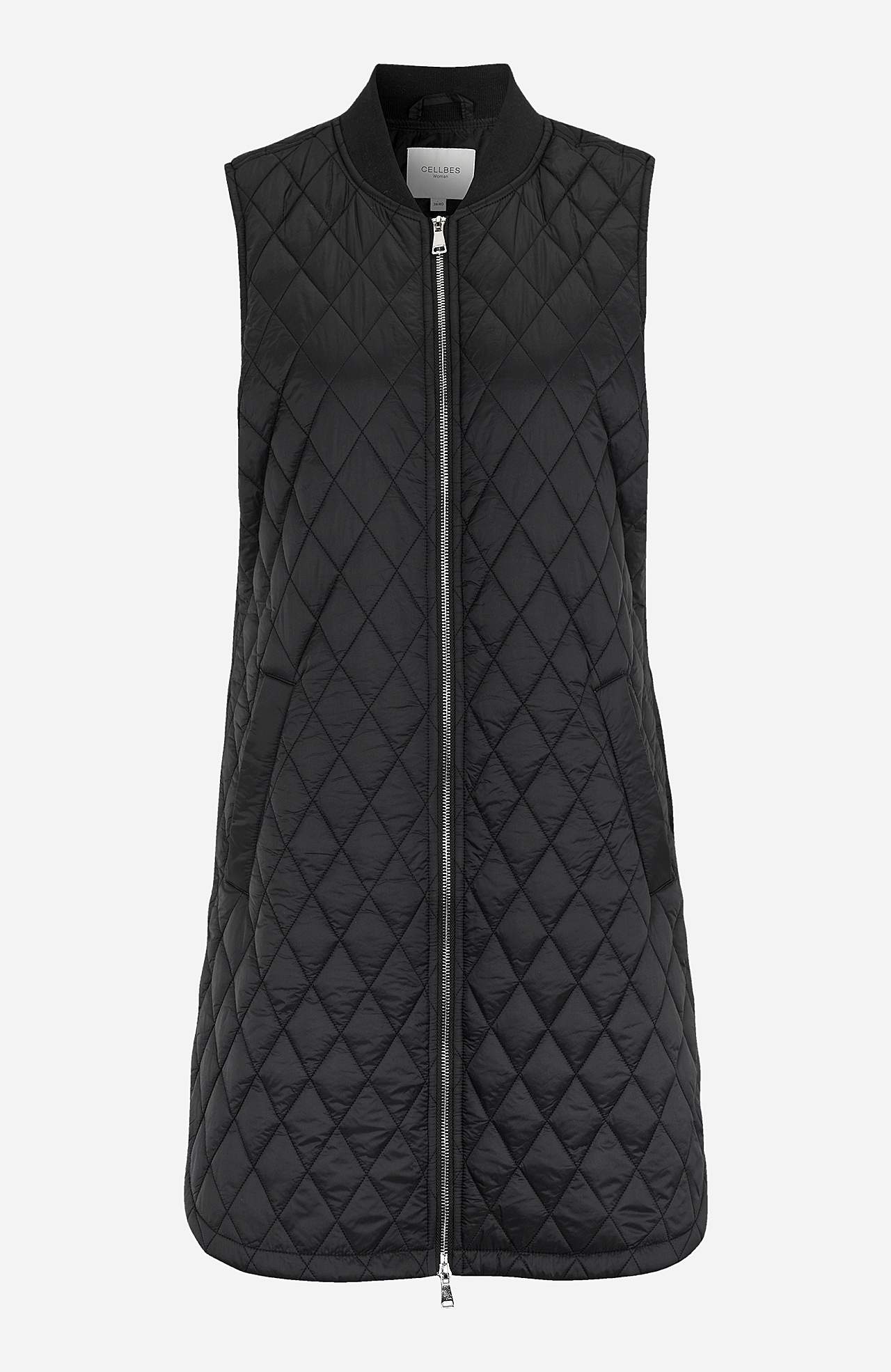 Quilted, long waistcoat Lena