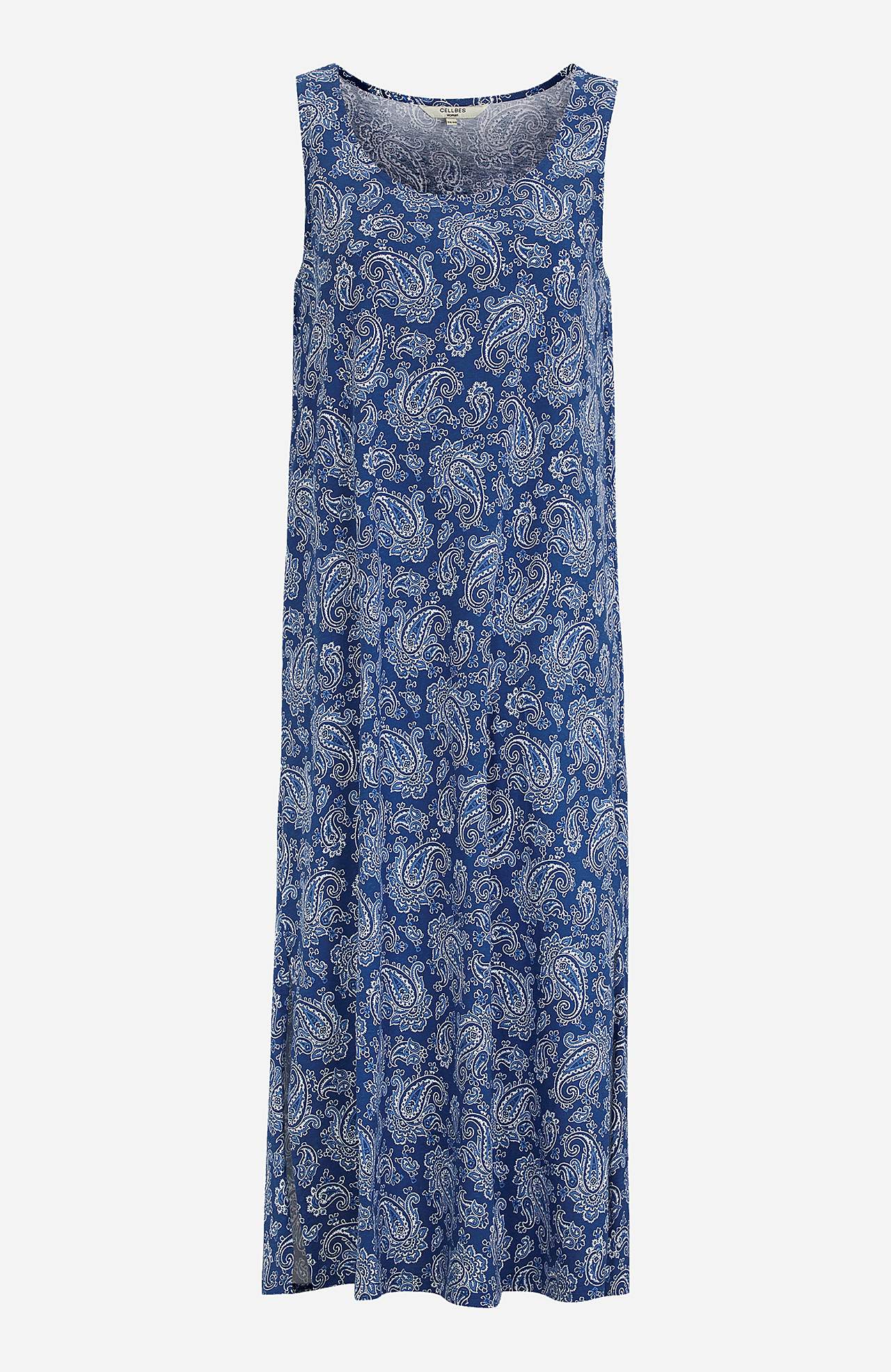 Long, patterned jersey dress