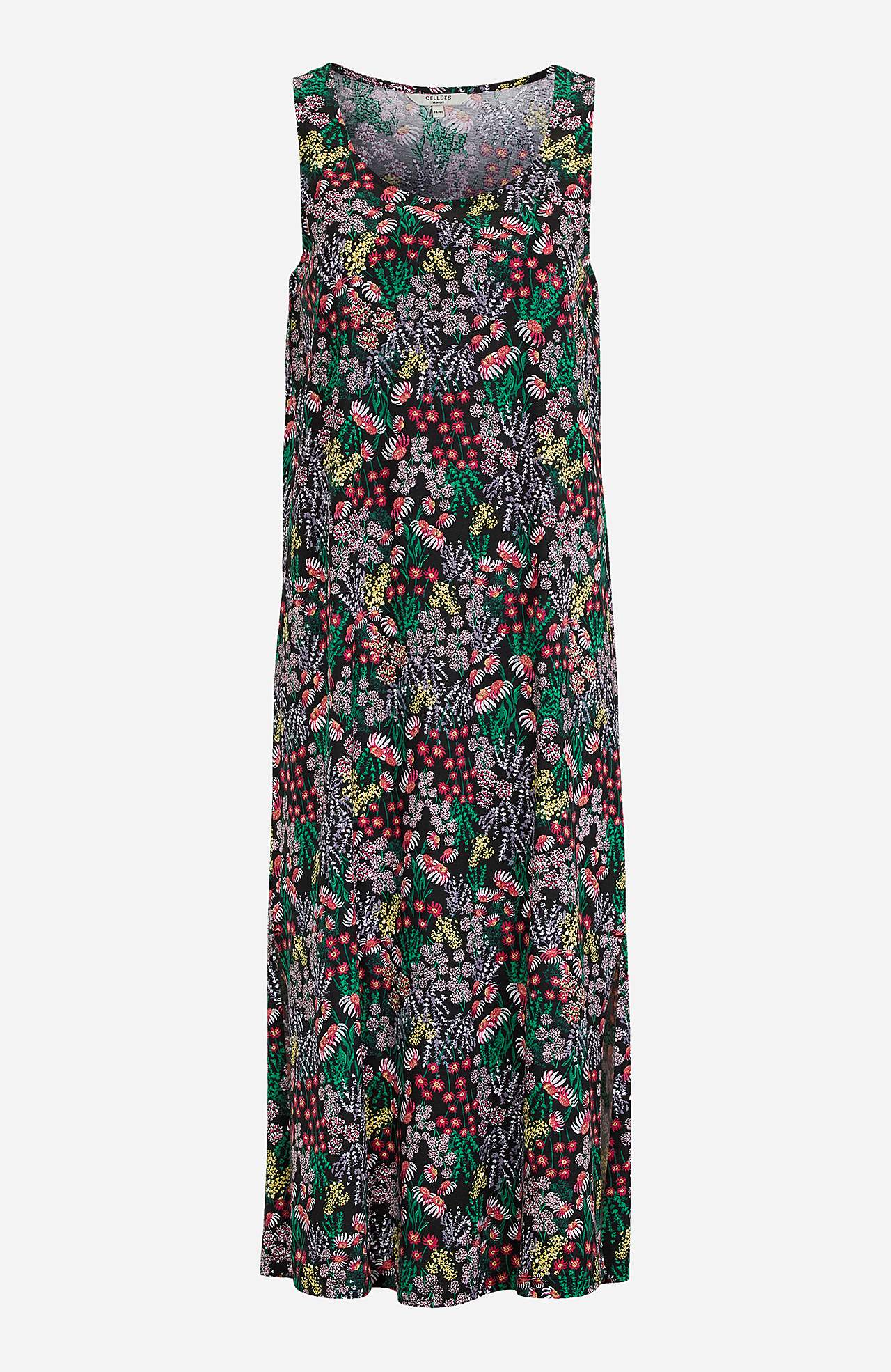 Long, patterned jersey dress