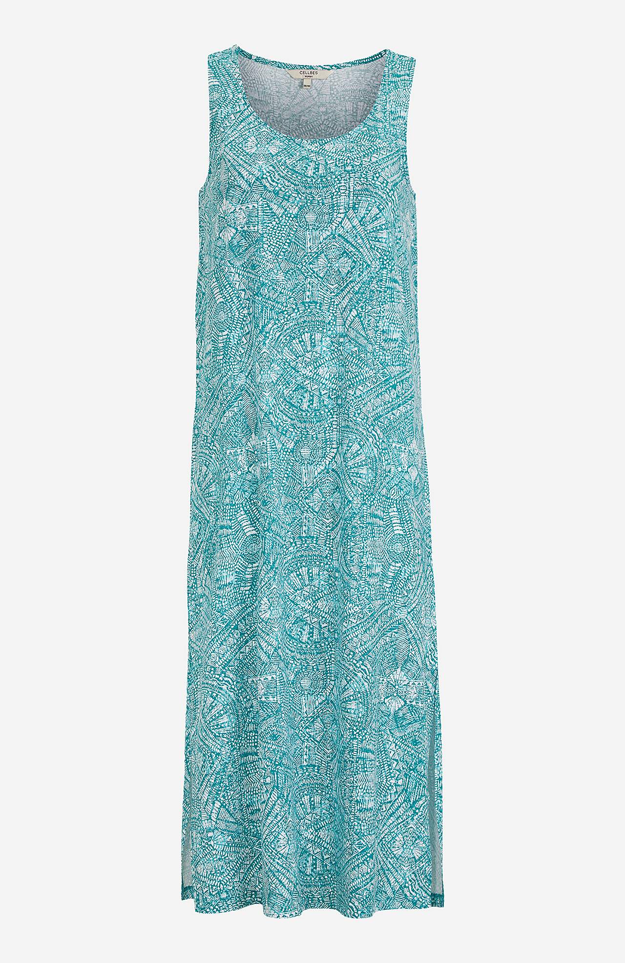 Long, patterned jersey dress