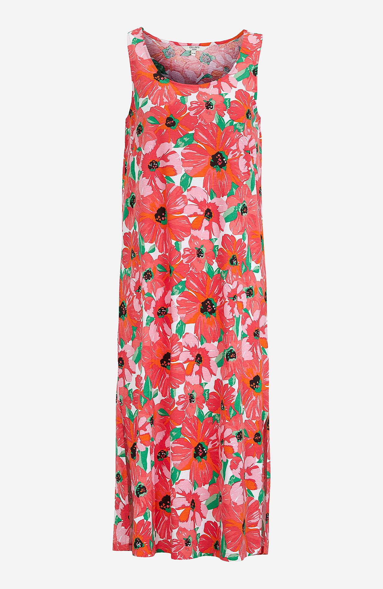 Long, patterned jersey dress