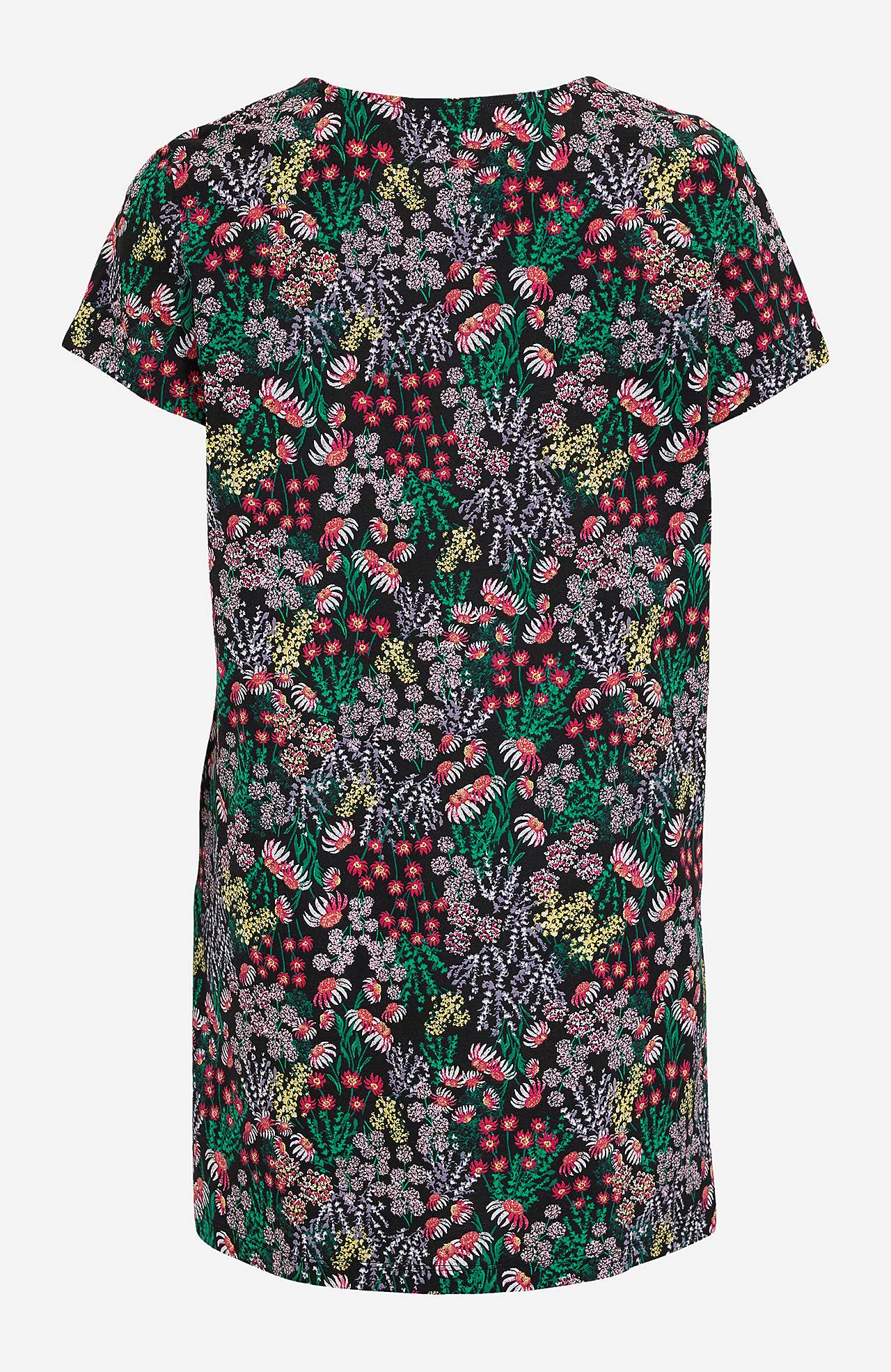 Short-sleeved, patterned jersey tuniq