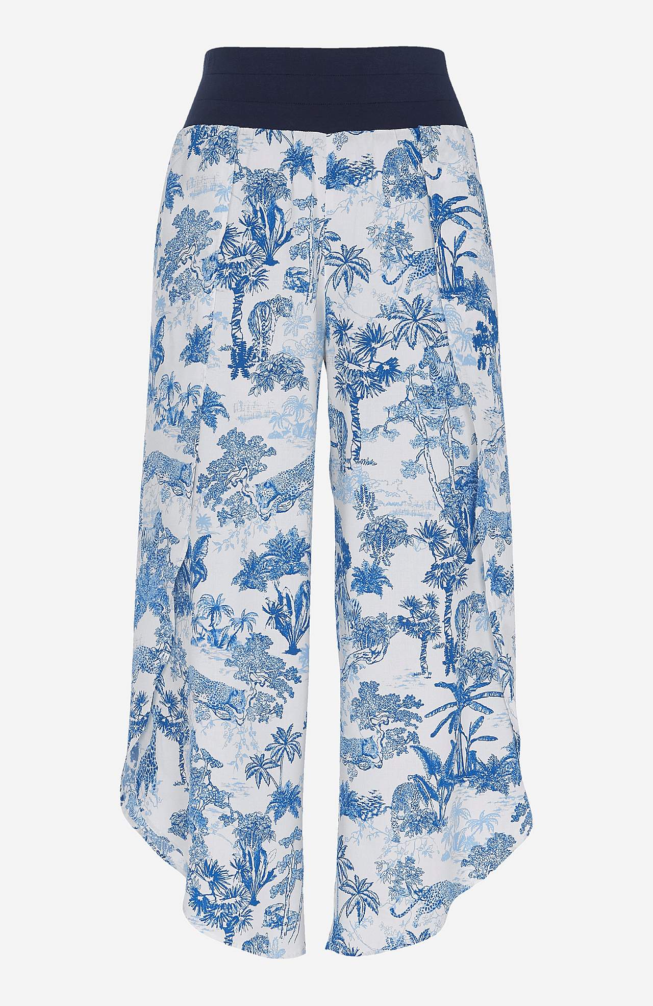 Patterned culotte trousers