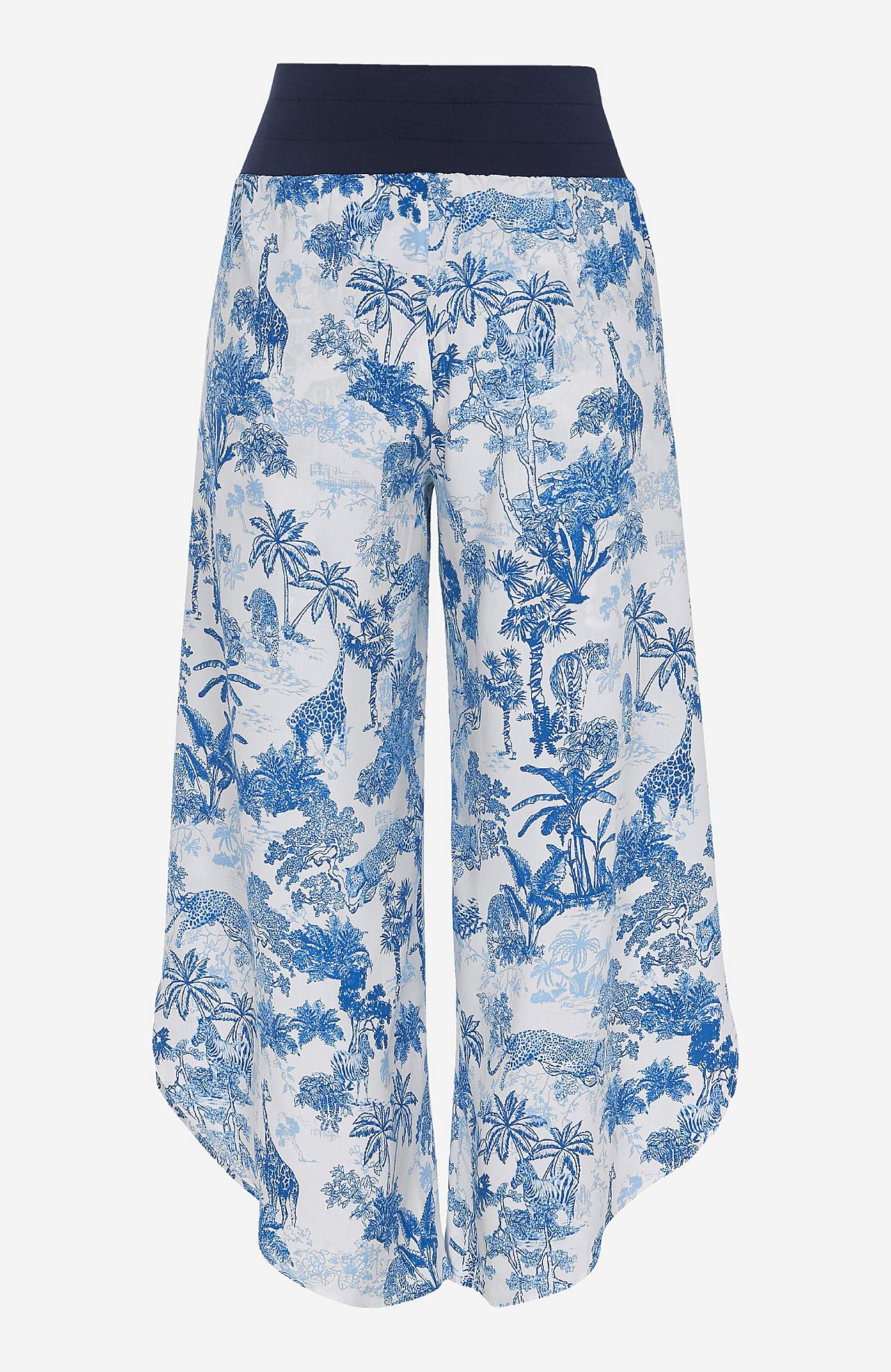 Patterned culotte trousers