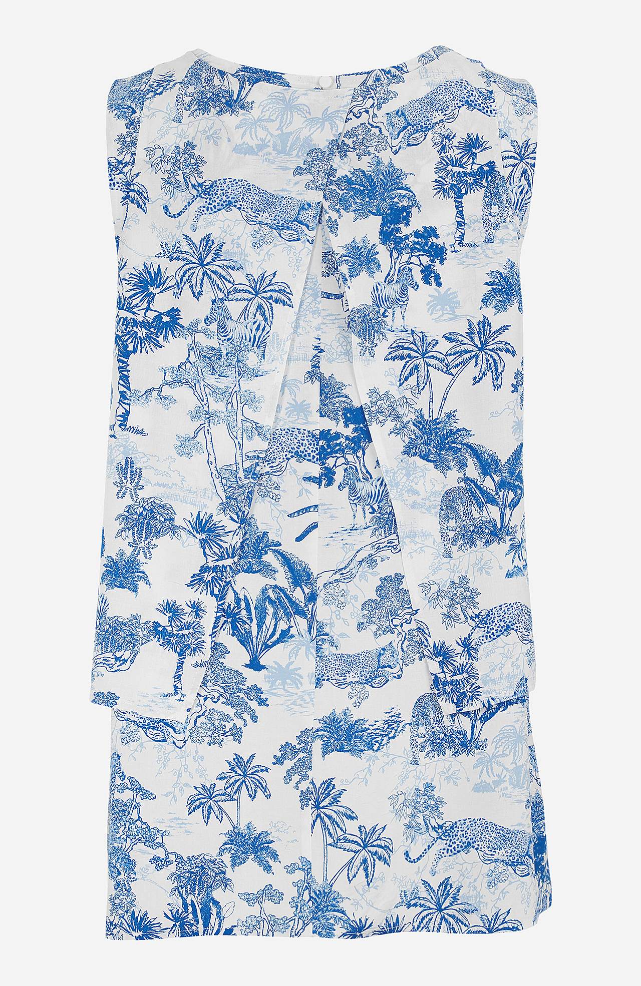 Patterned, two-in-one blouse