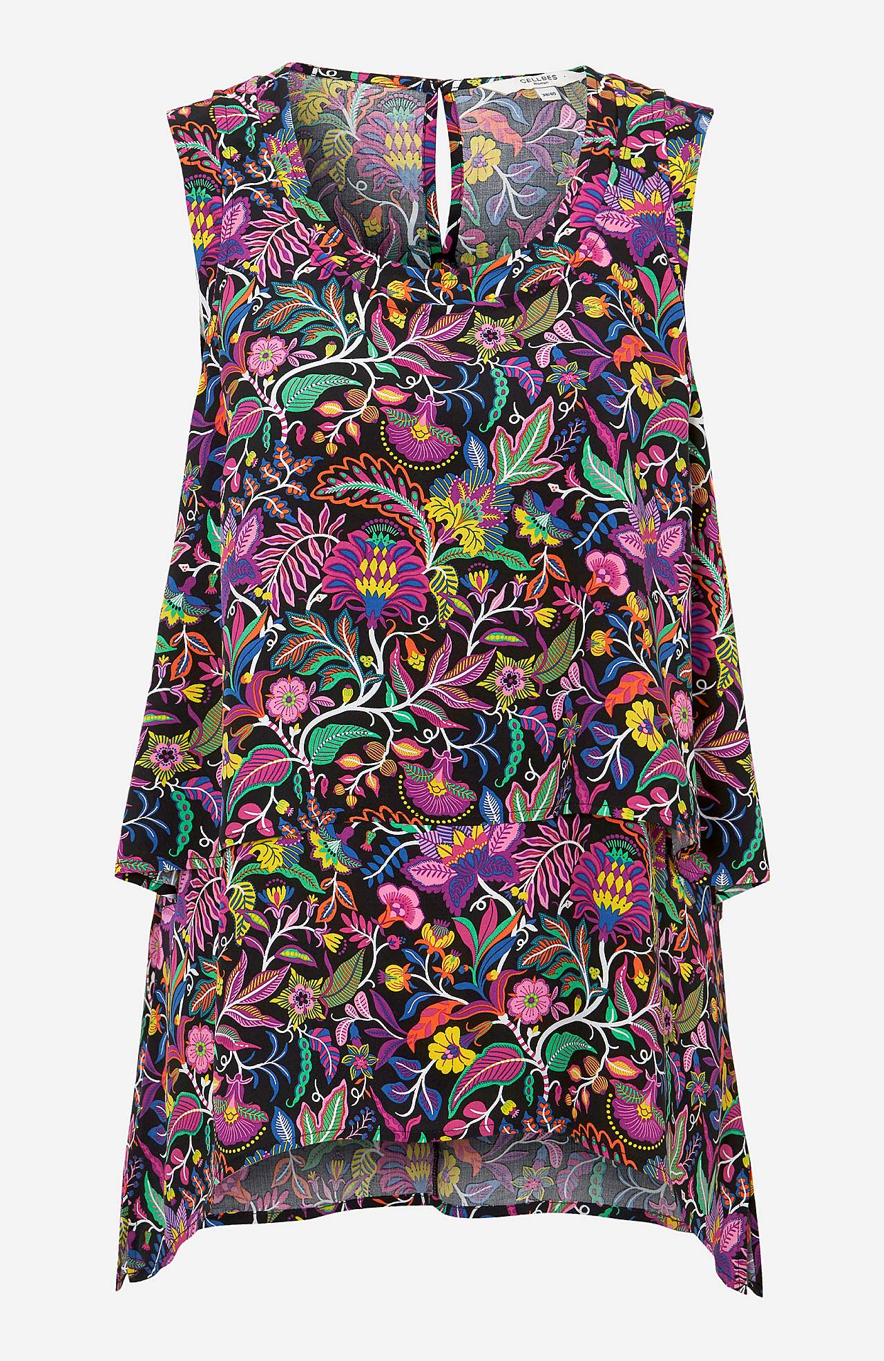 Patterned, two-in-one blouse