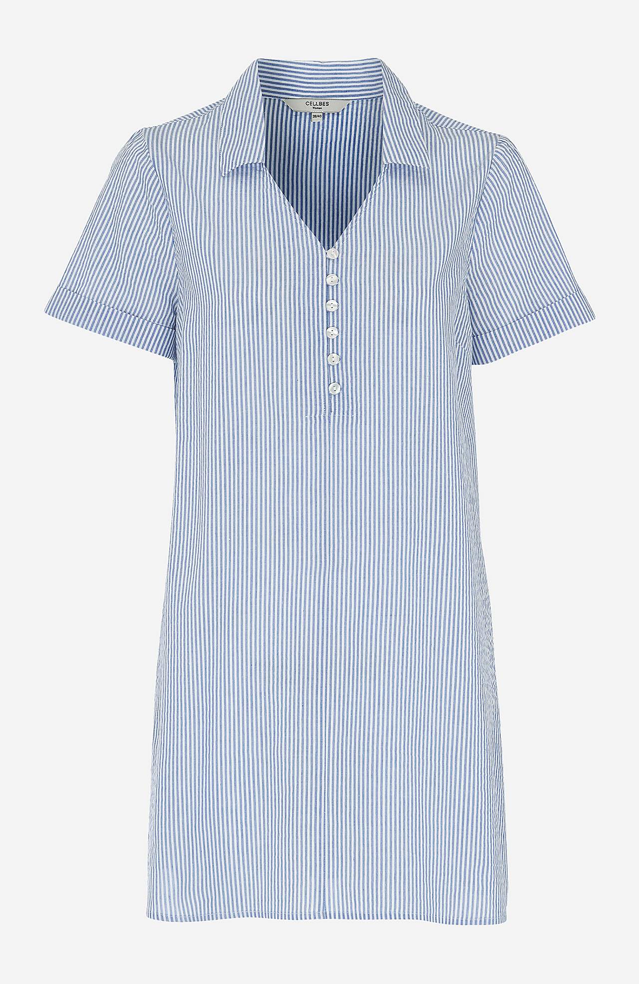 Striped tunic top in seersucker Sheffield