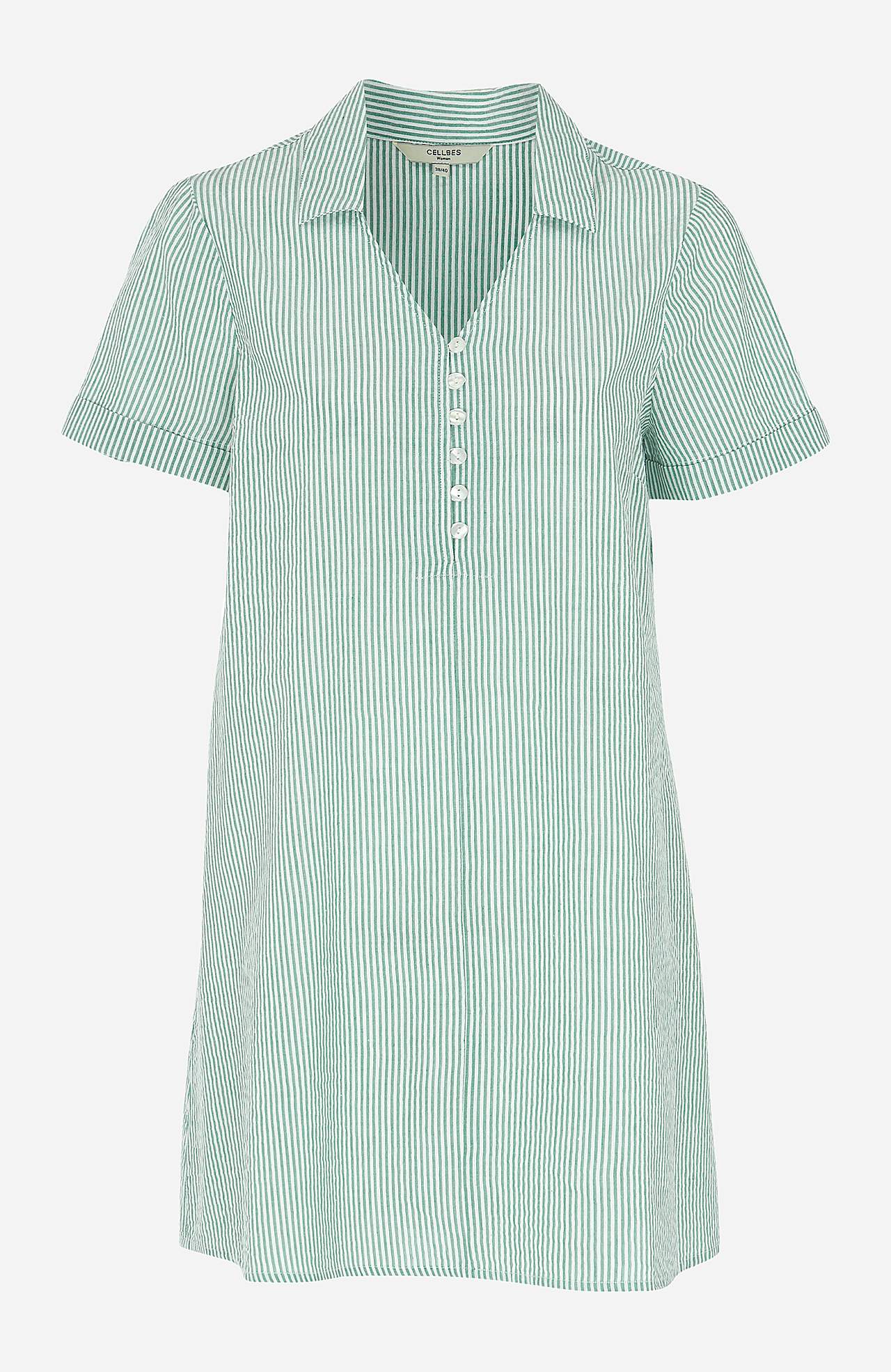 Striped tunic top in seersucker Sheffield