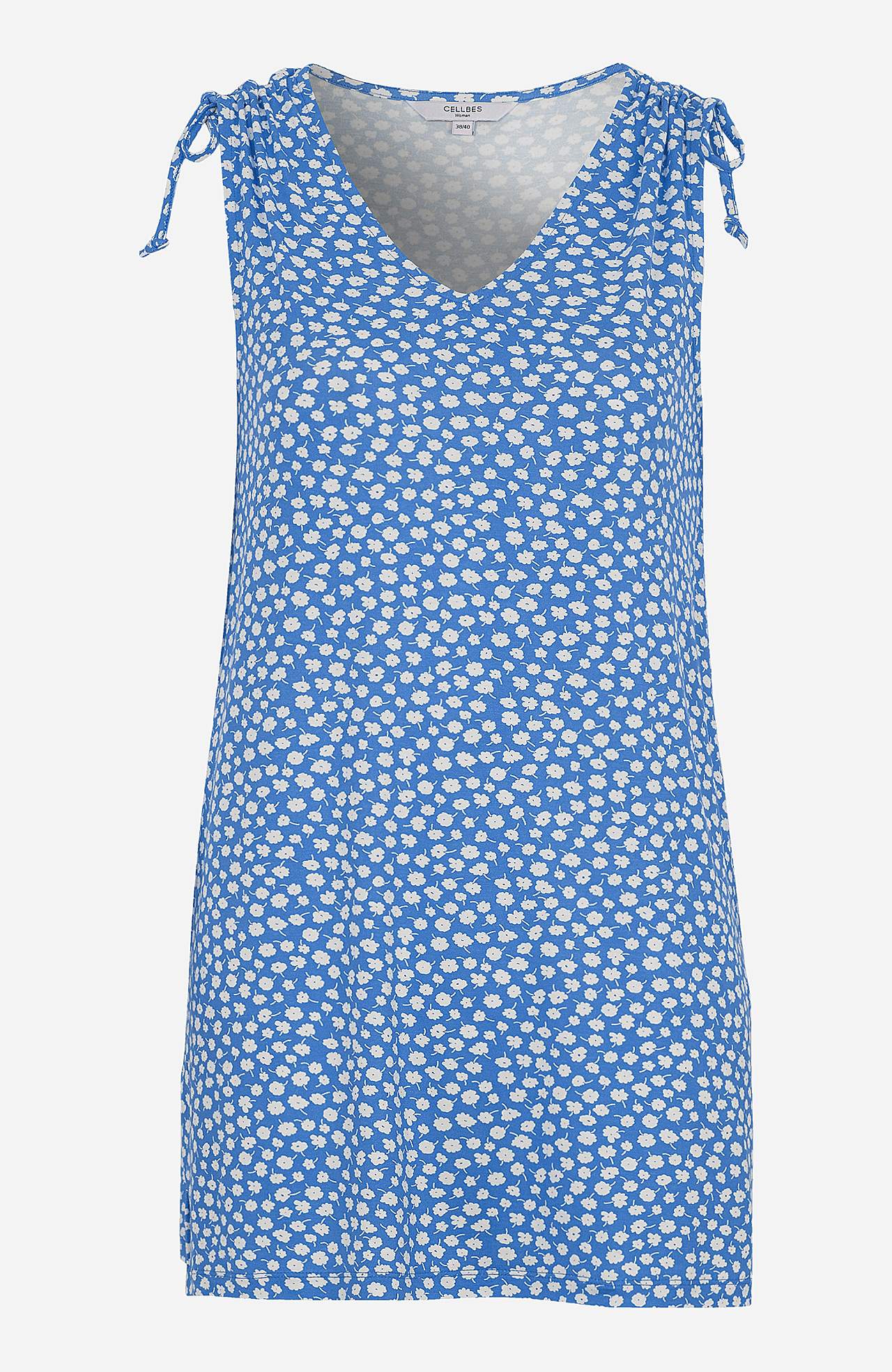 Patterned jersey tuniq with tie design
