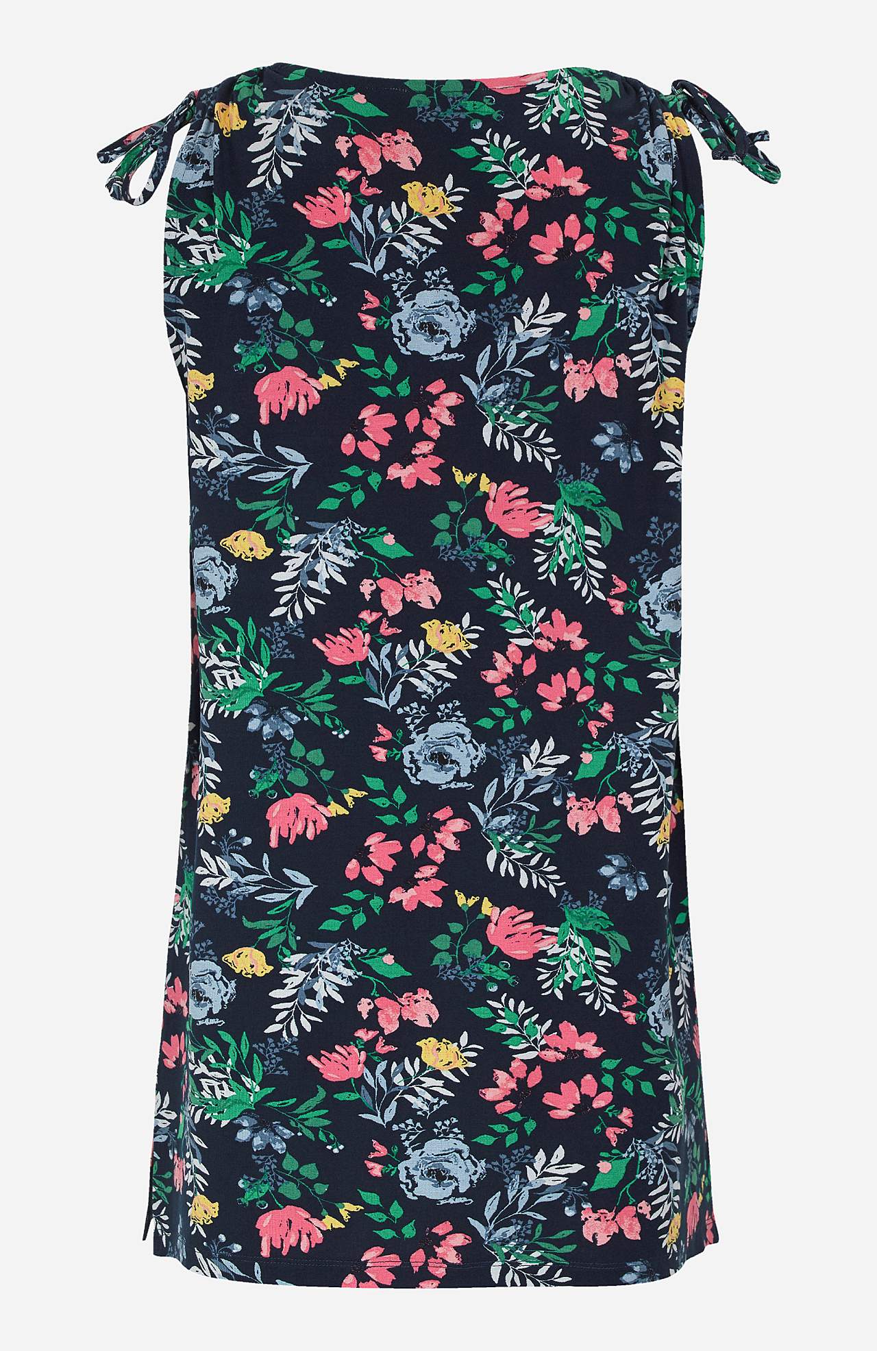 Patterned jersey tuniq with tie design