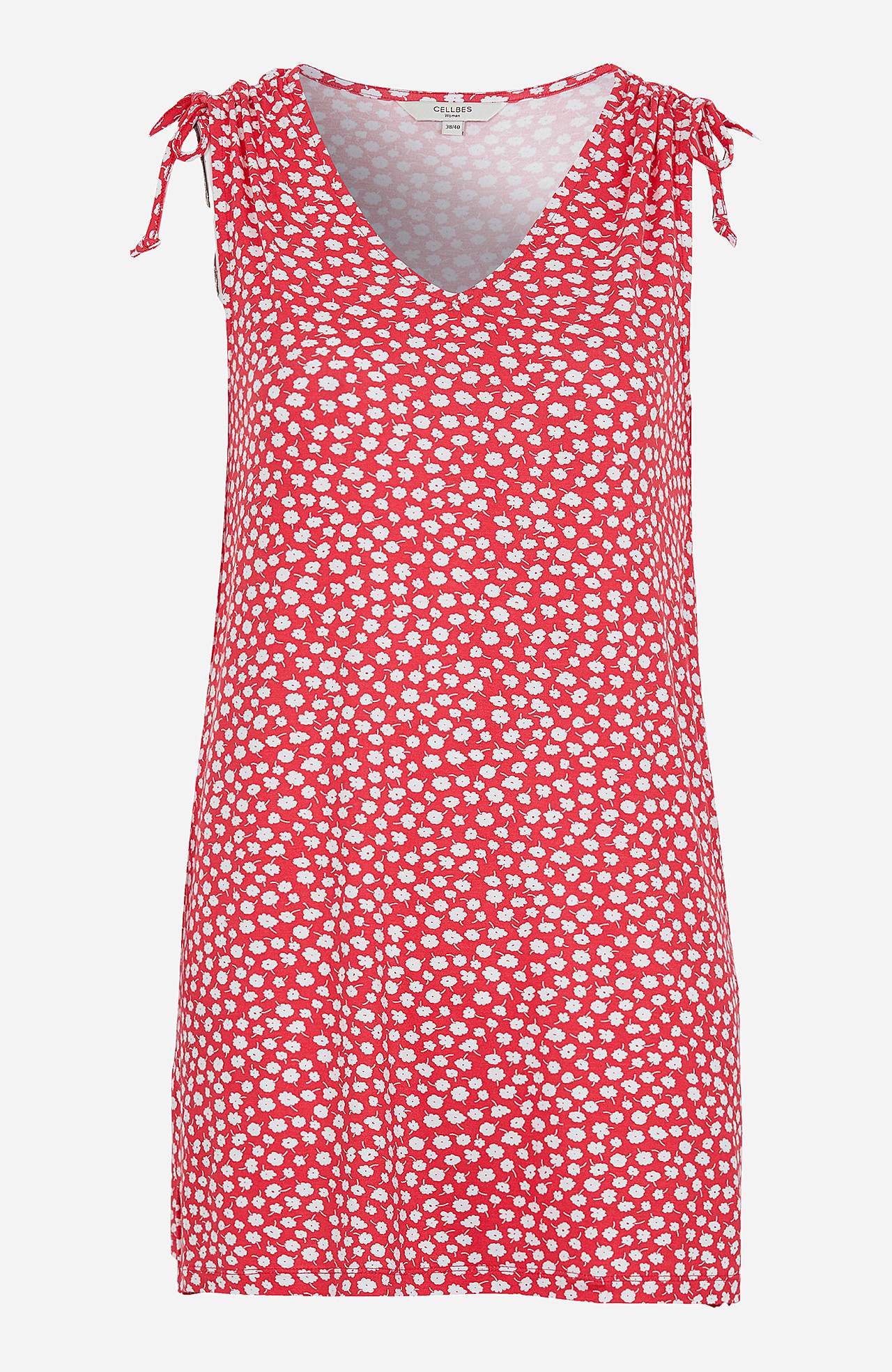 Patterned jersey tuniq with tie design