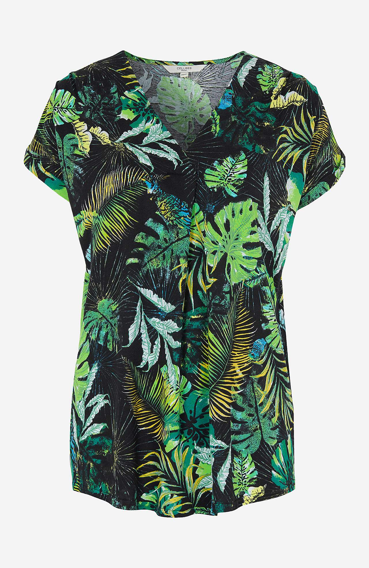 Patterned jersey tuniq with pleat Nicky