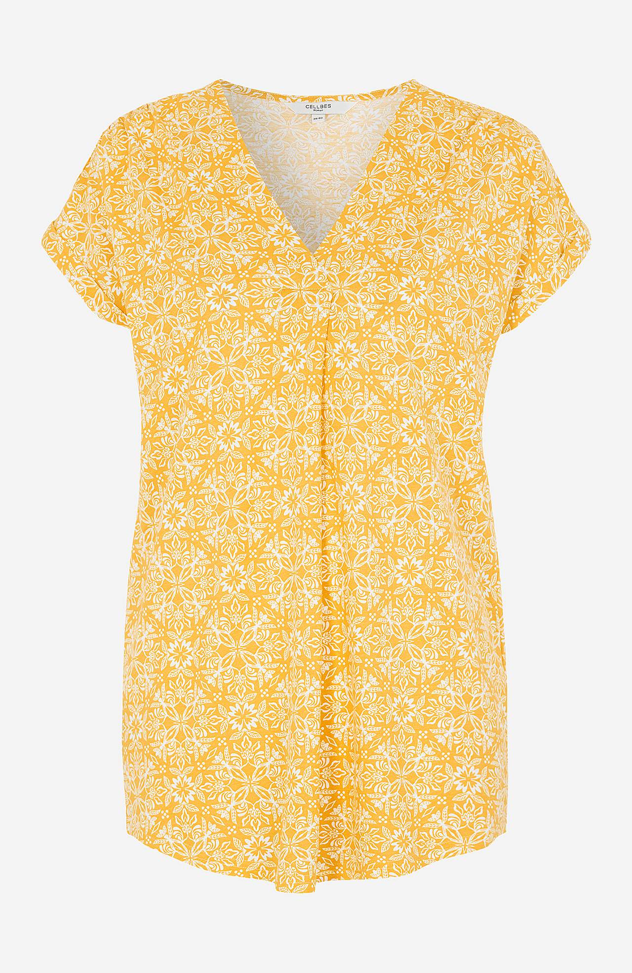 Patterned jersey tuniq with pleat Nicky