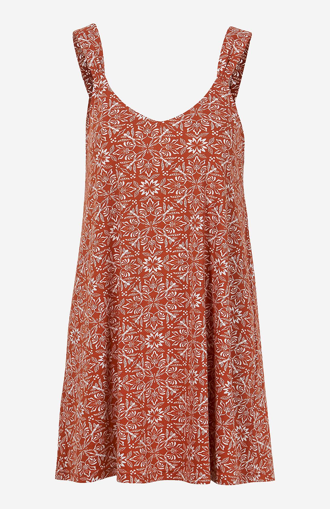 Patterned jersey tuniq with shoulder strap